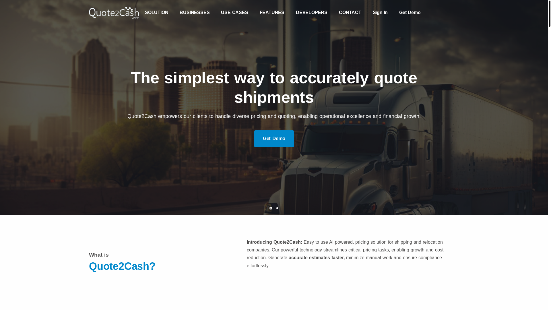 website screenshot of https://usequote2cash.com/