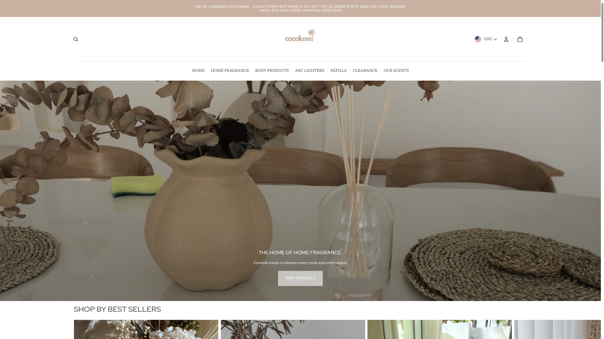 website screenshot of https://cocoluxecollective.com/