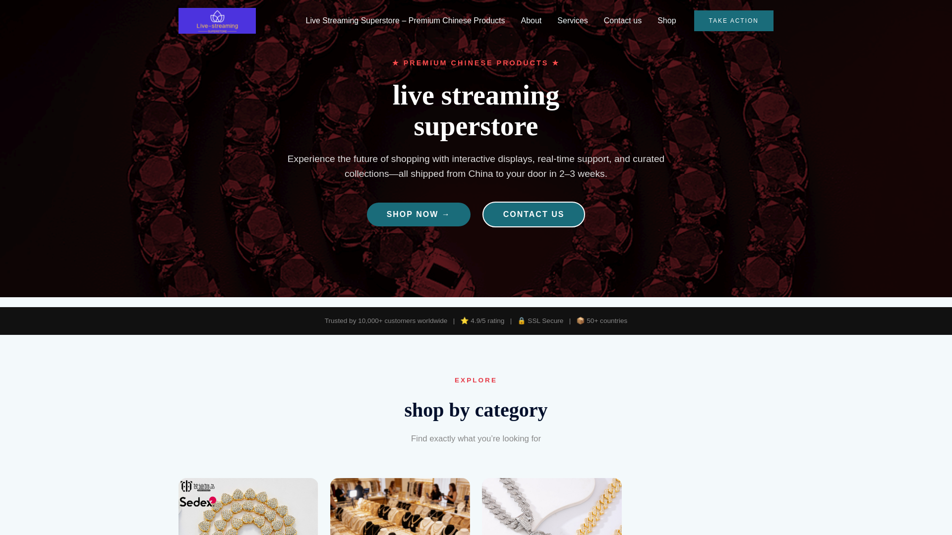 website screenshot of https://live-streaming-superstore.com/