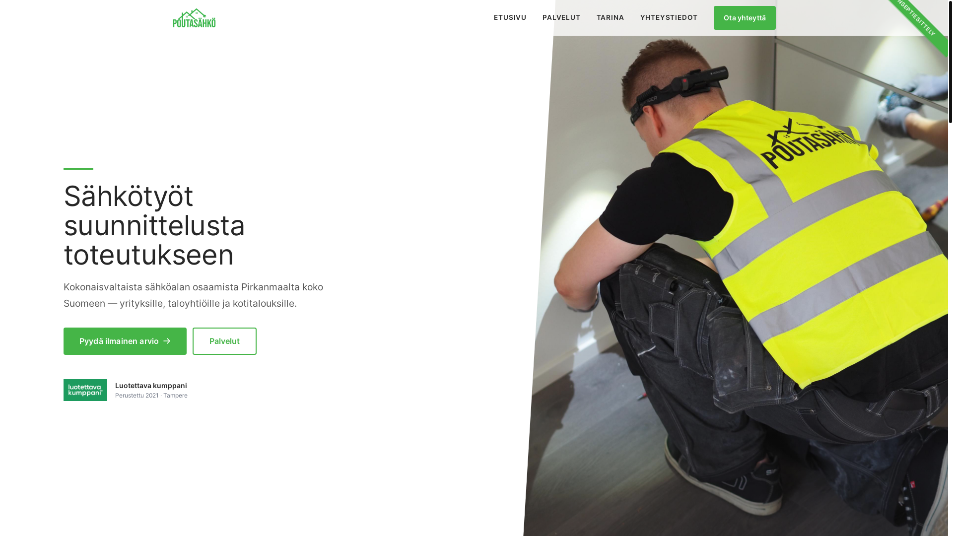 website screenshot of https://poutasahko-fi.pages.dev/