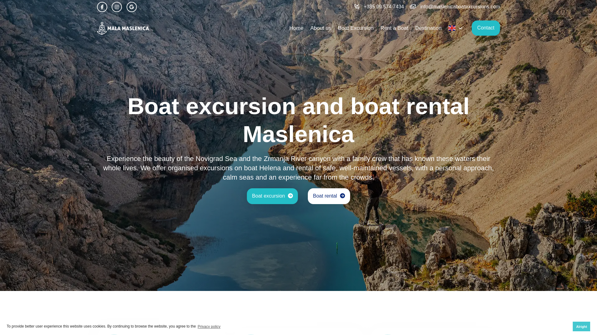website screenshot of https://maslenicaboatexcursions.com/