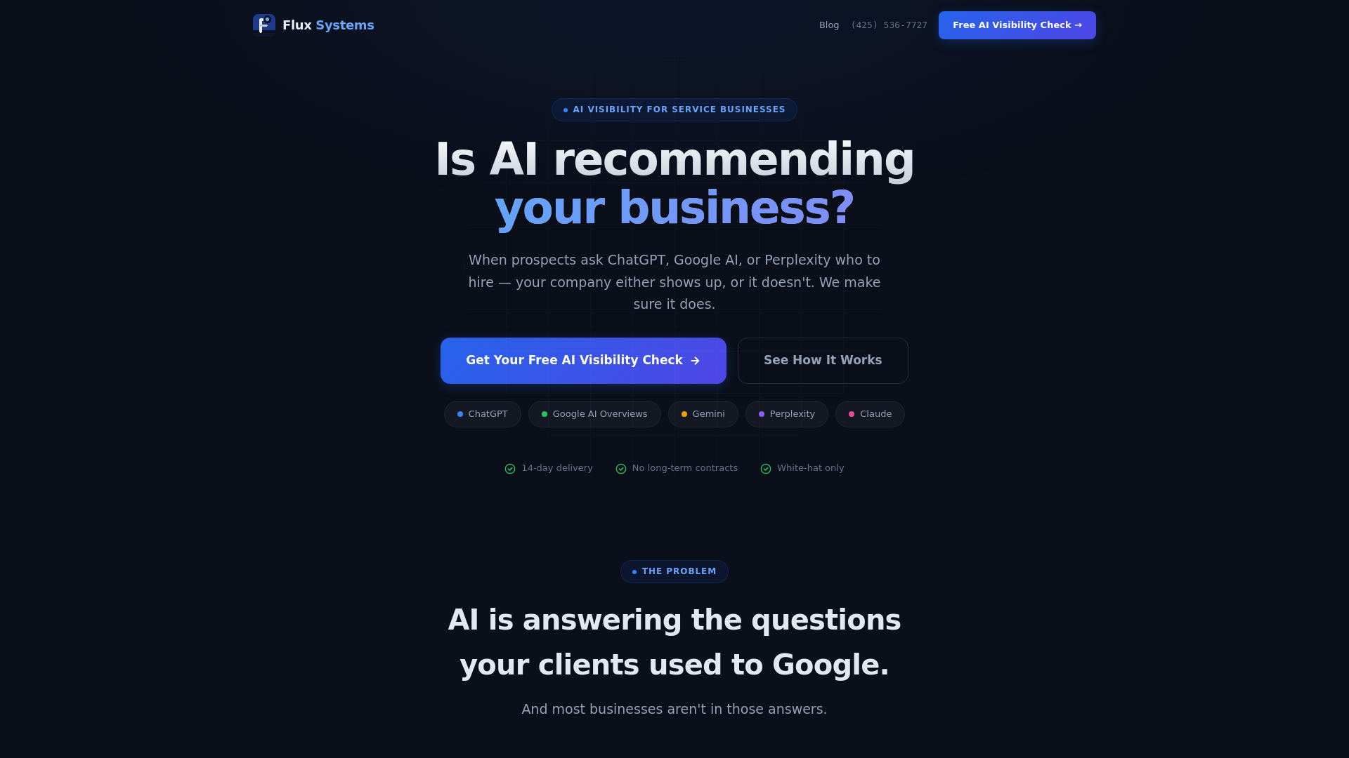 website screenshot of https://consultingfluxsystems.com/