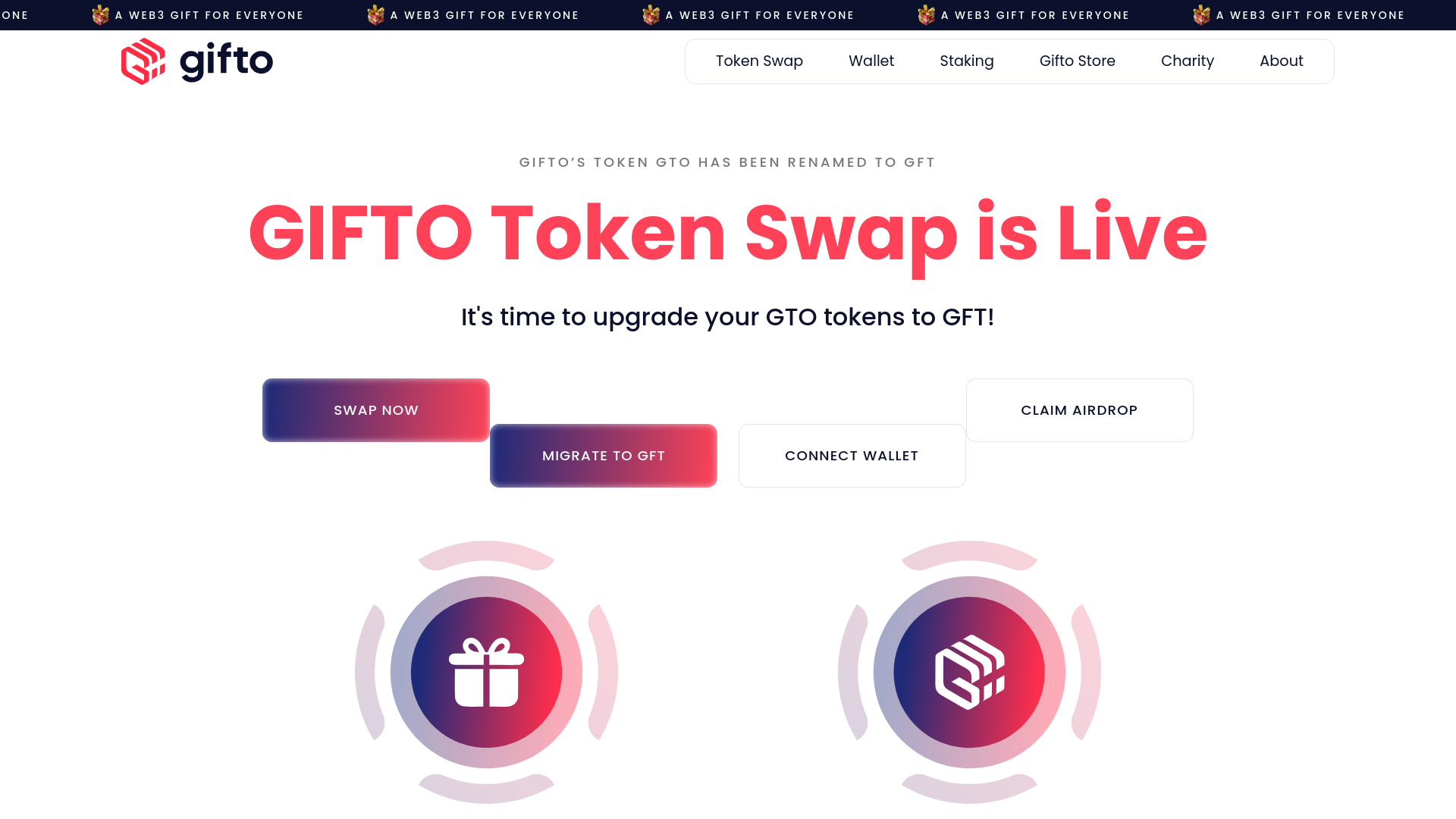 website screenshot of https://swapgifttokes.pages.dev