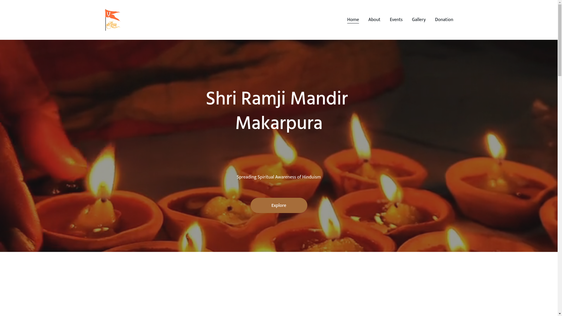 website screenshot of https://srmmakarpura.org/