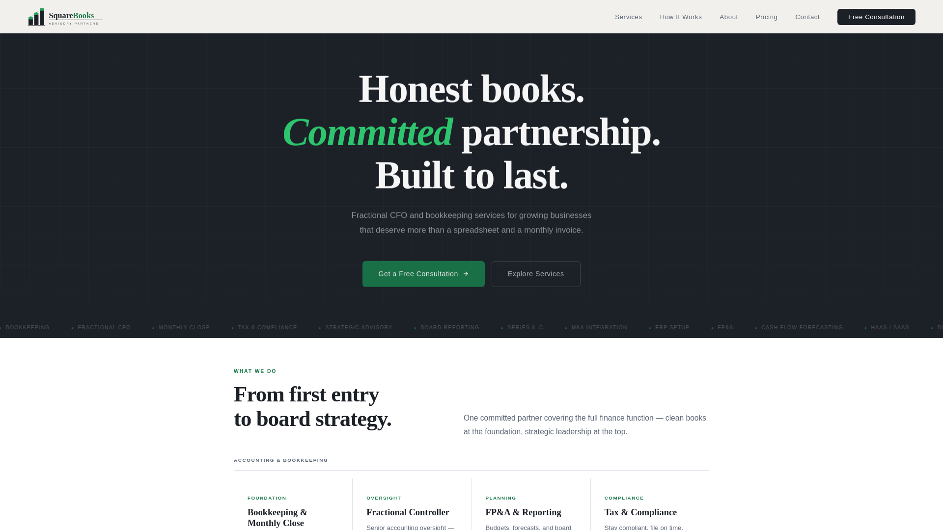 website screenshot of https://squarebooks.io/