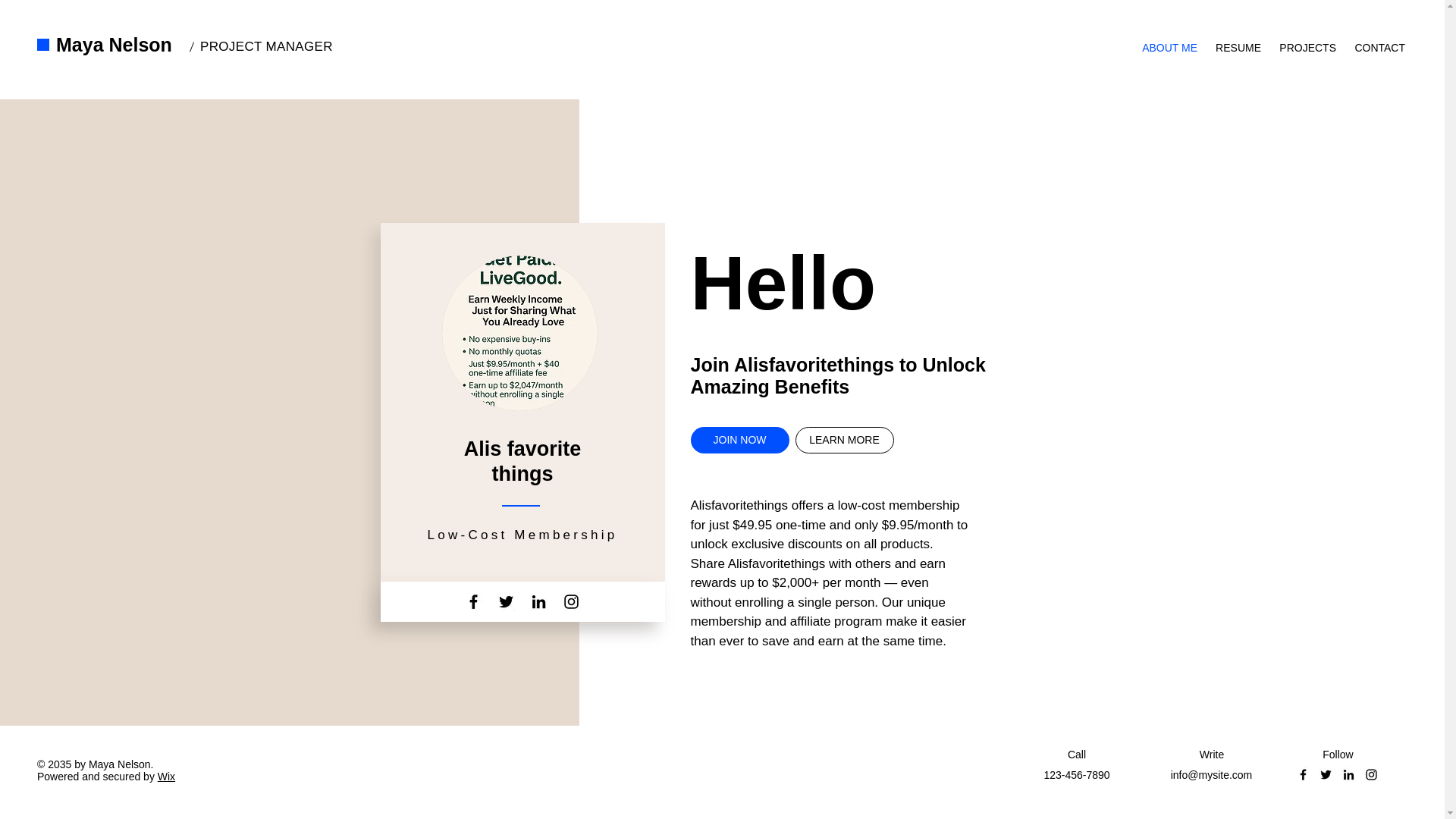 website screenshot of https://alismoneymaker.com/