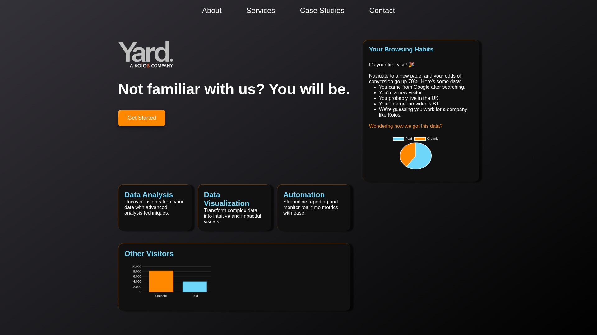 website screenshot of https://yard-test-page.pages.dev/