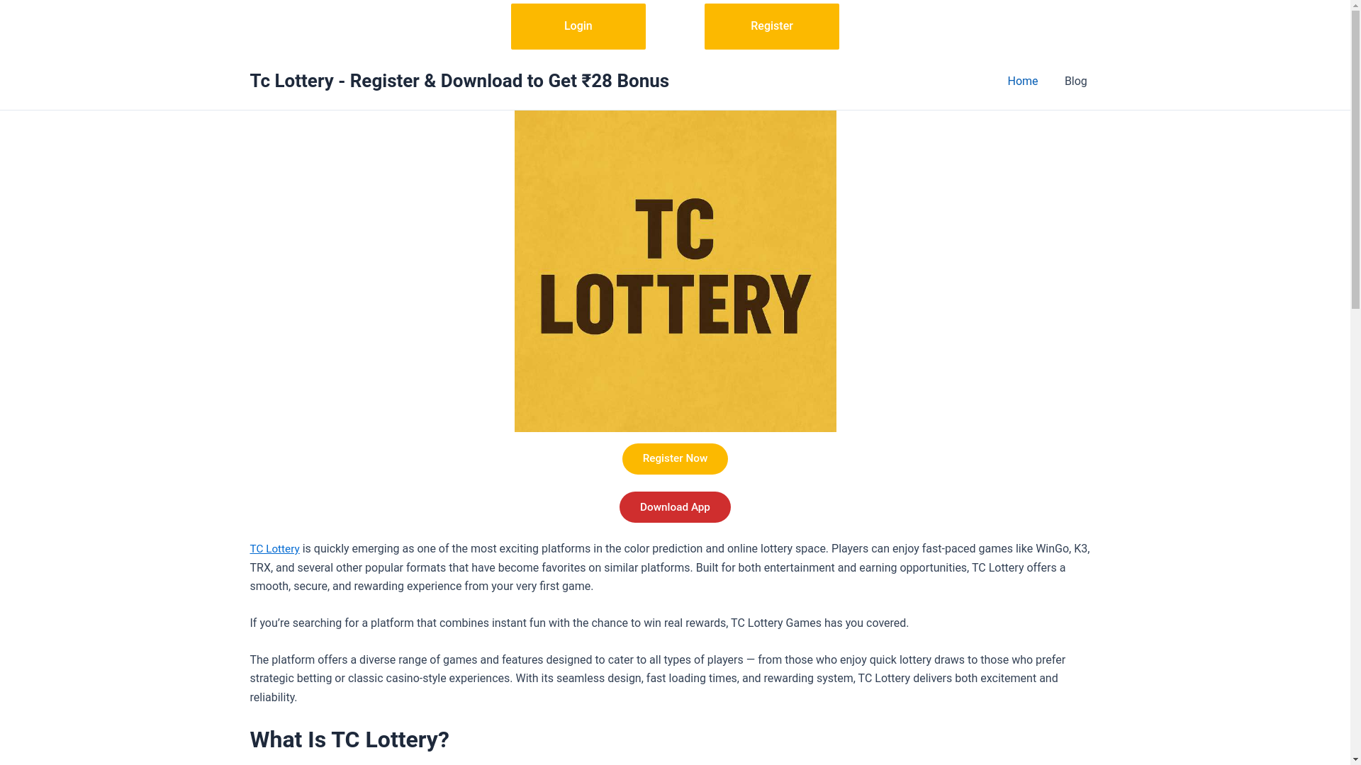 website screenshot of https://tclotteryx.com/
