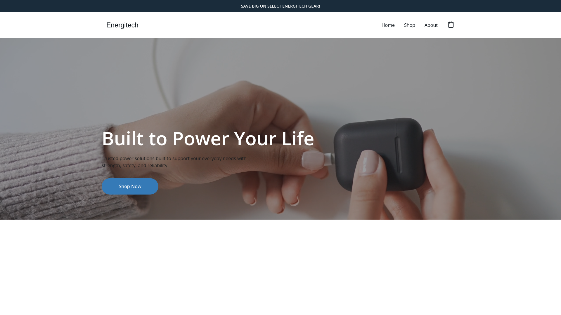 website screenshot of https://energitechuae.com/