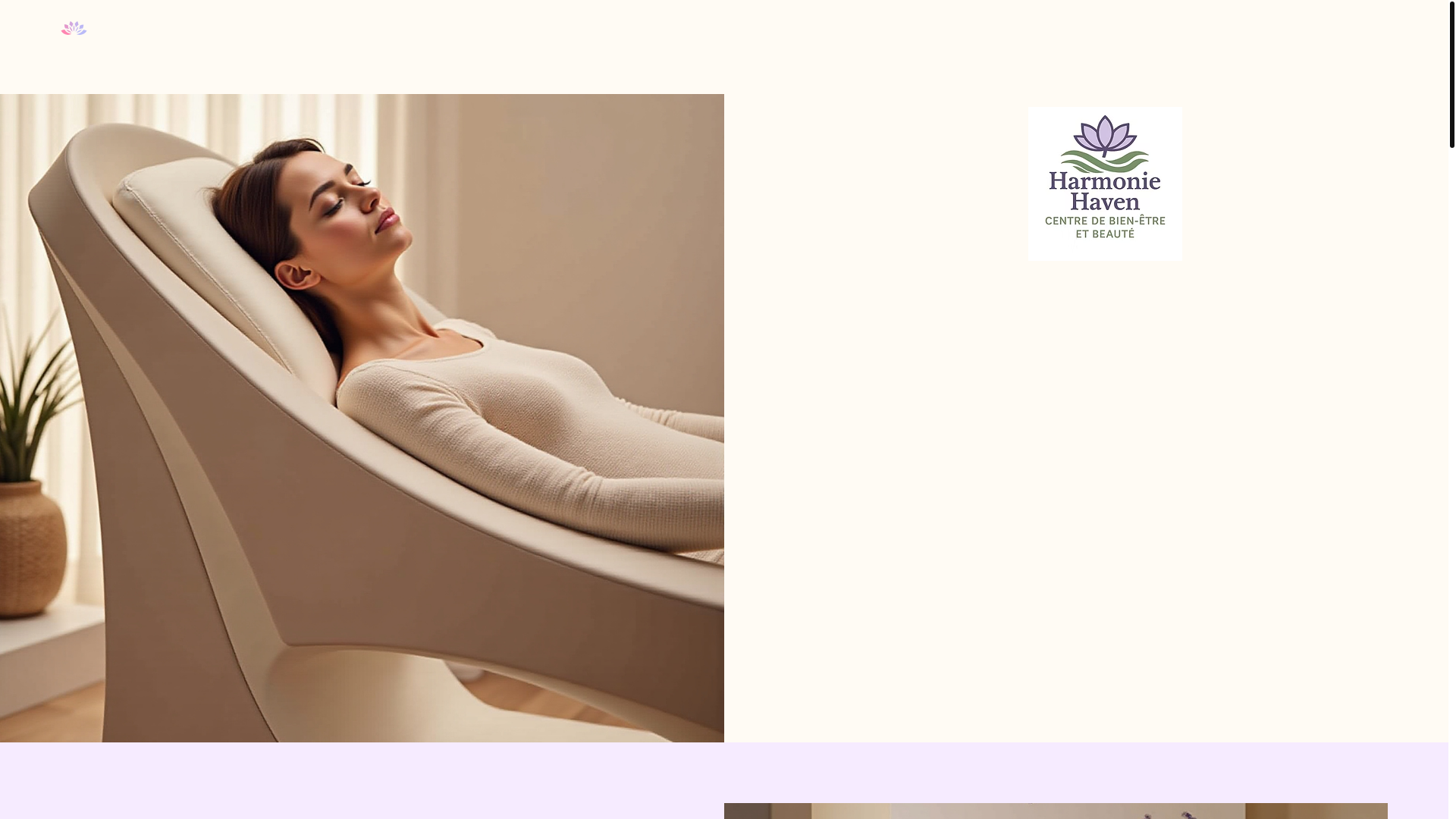 website screenshot of https://harmoniehavencenter.com/