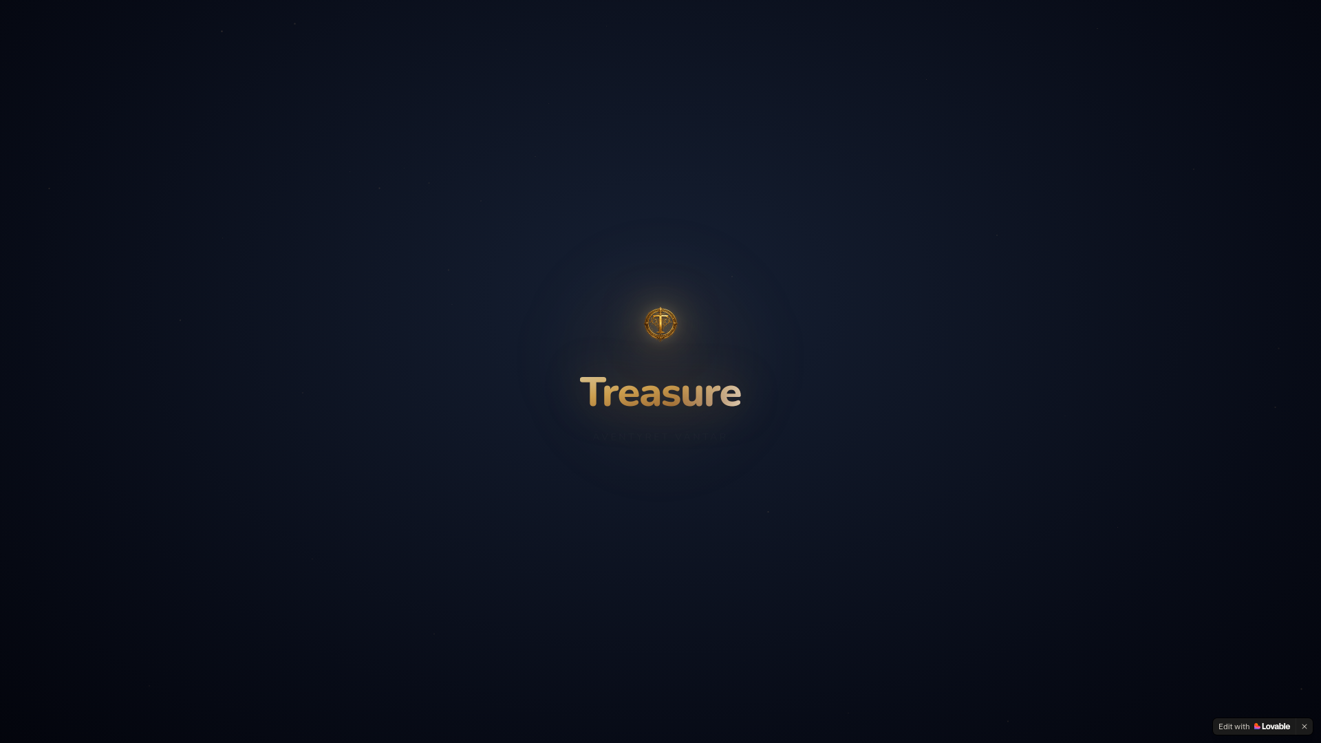 website screenshot of https://treasurethegame.com/