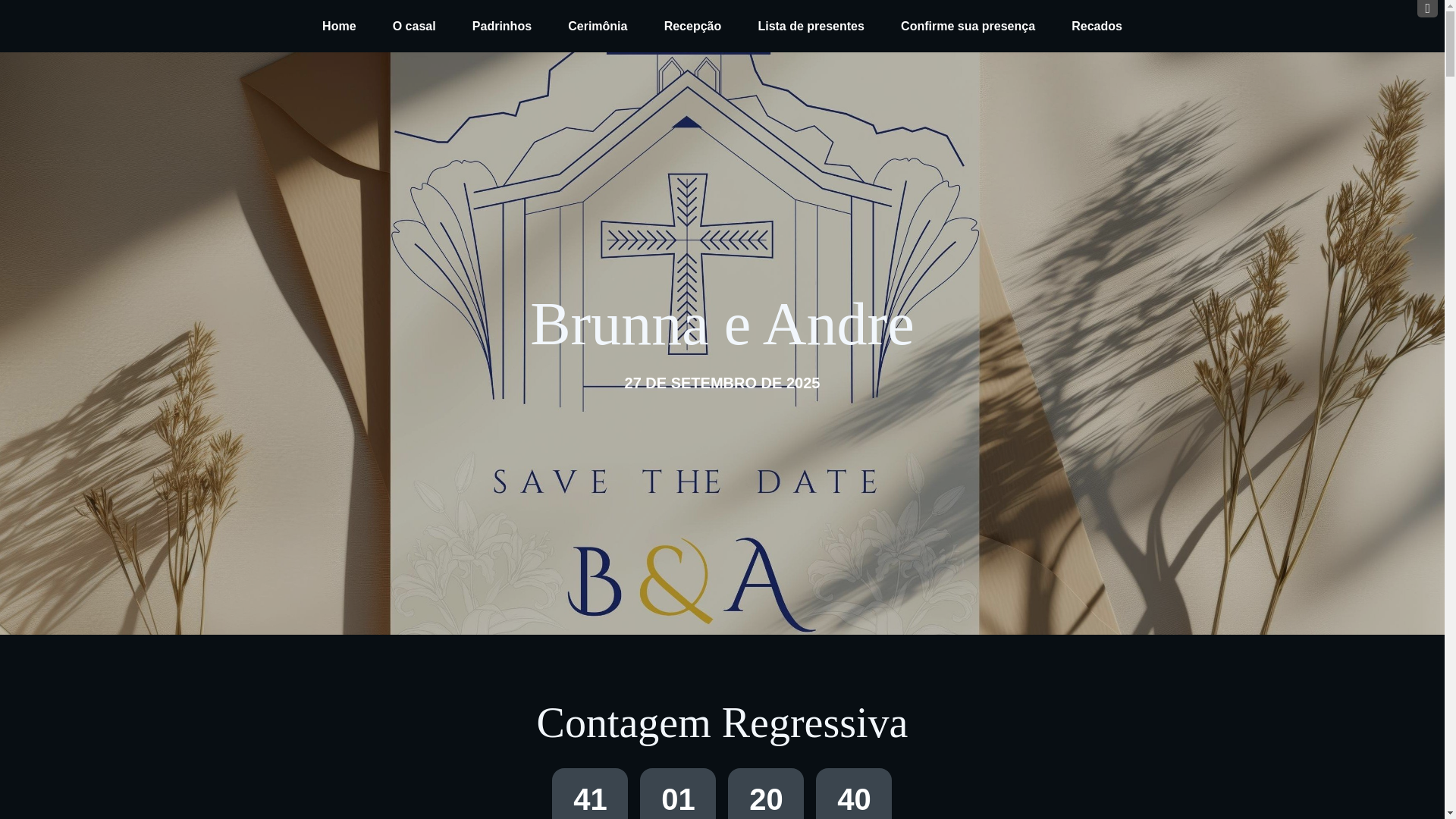 website screenshot of https://brunnaeandre.com.br/