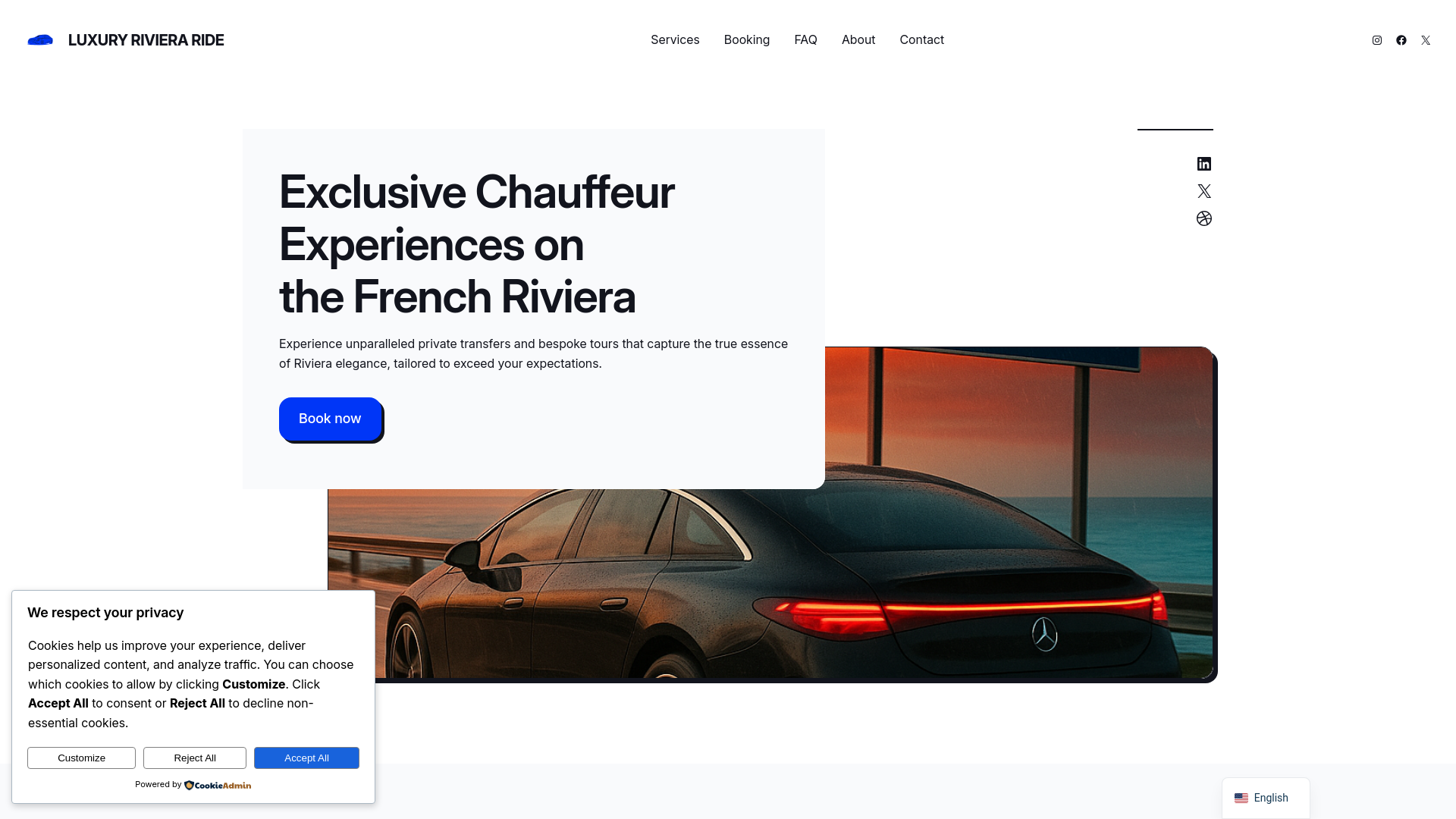 website screenshot of https://luxuryrivieradrive.com/