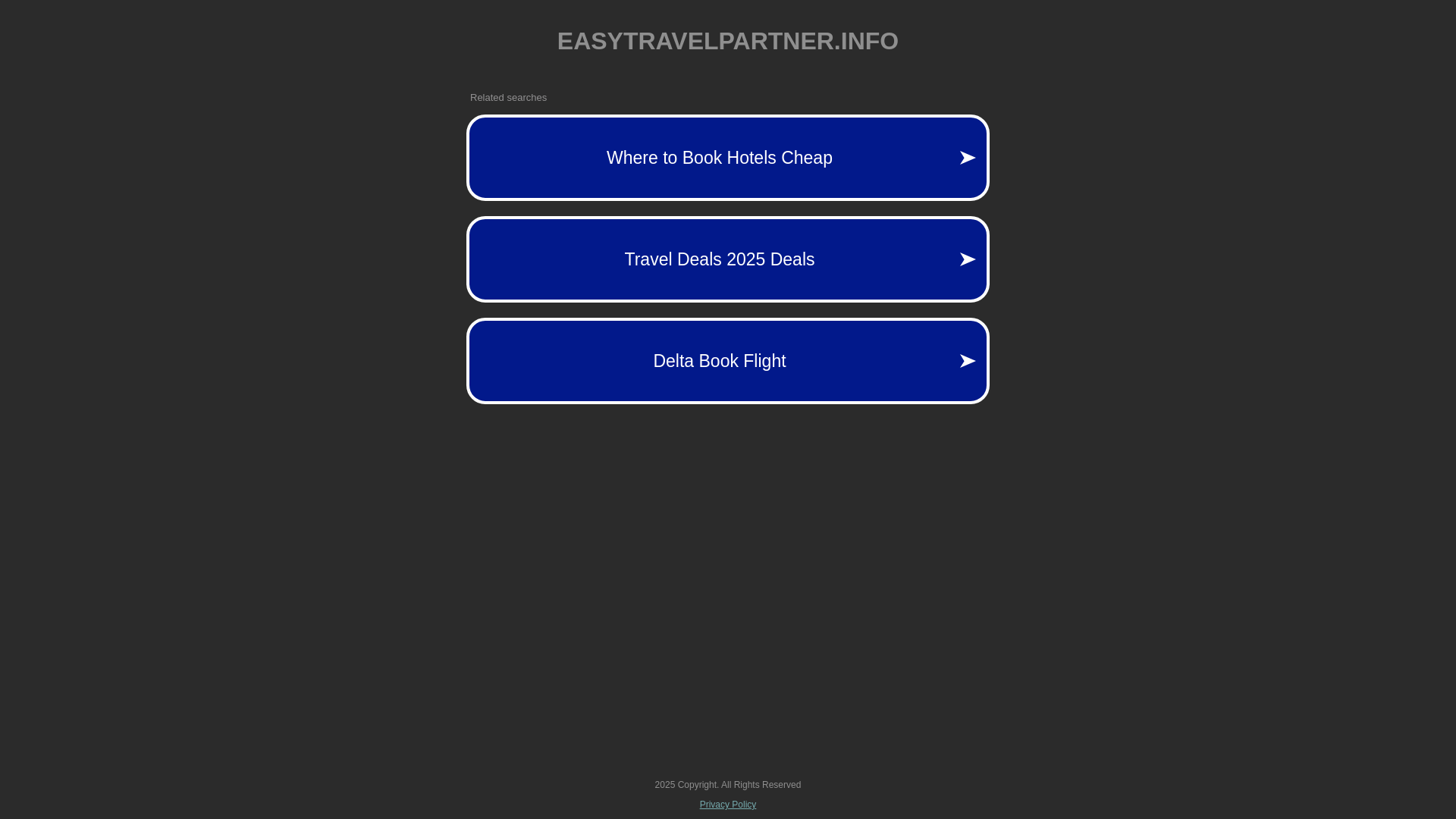 website screenshot of https://easytravelpartner.info/