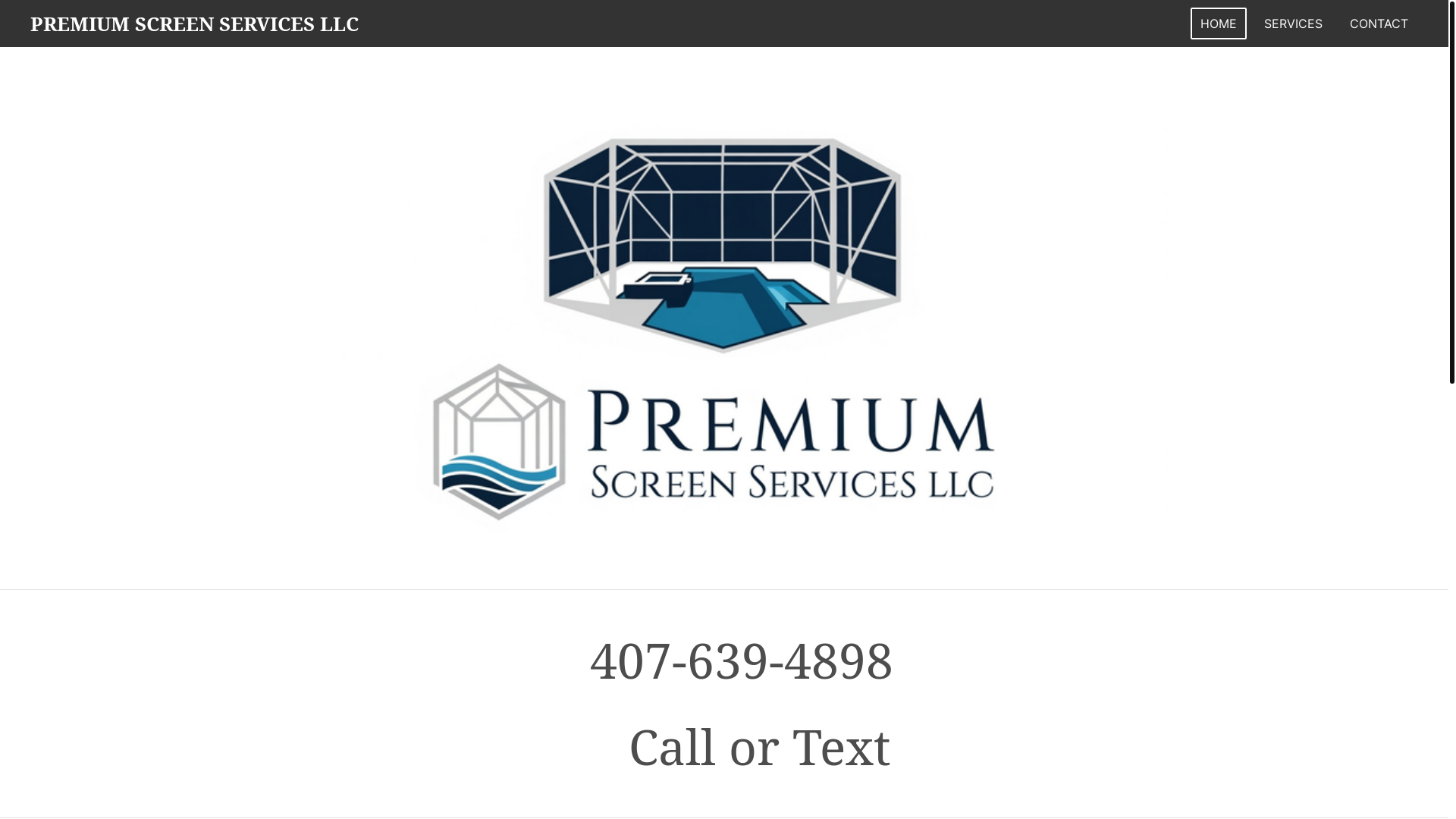 website screenshot of https://premiumscreenservices.com/