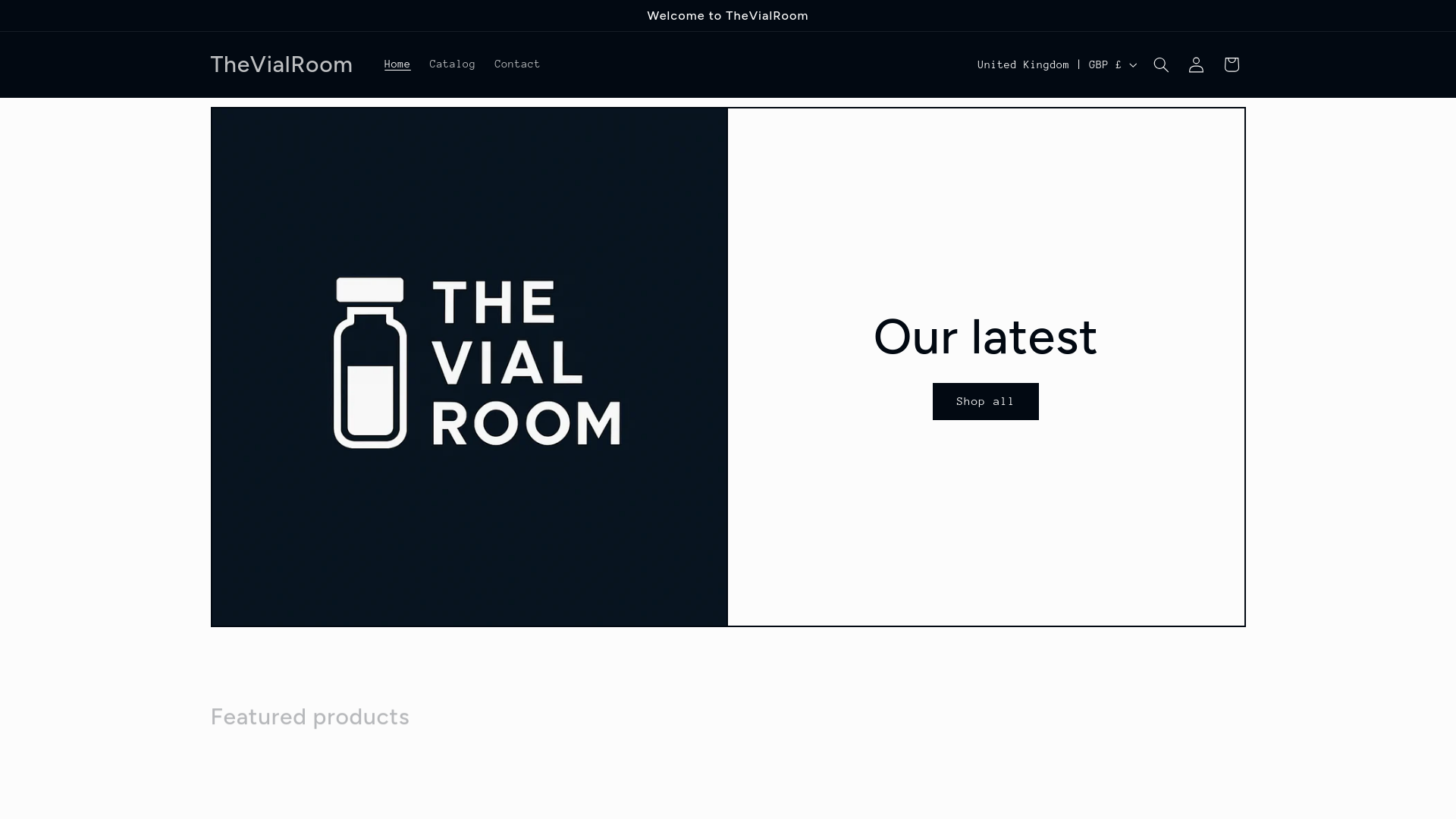 website screenshot of https://thevialroom.com/