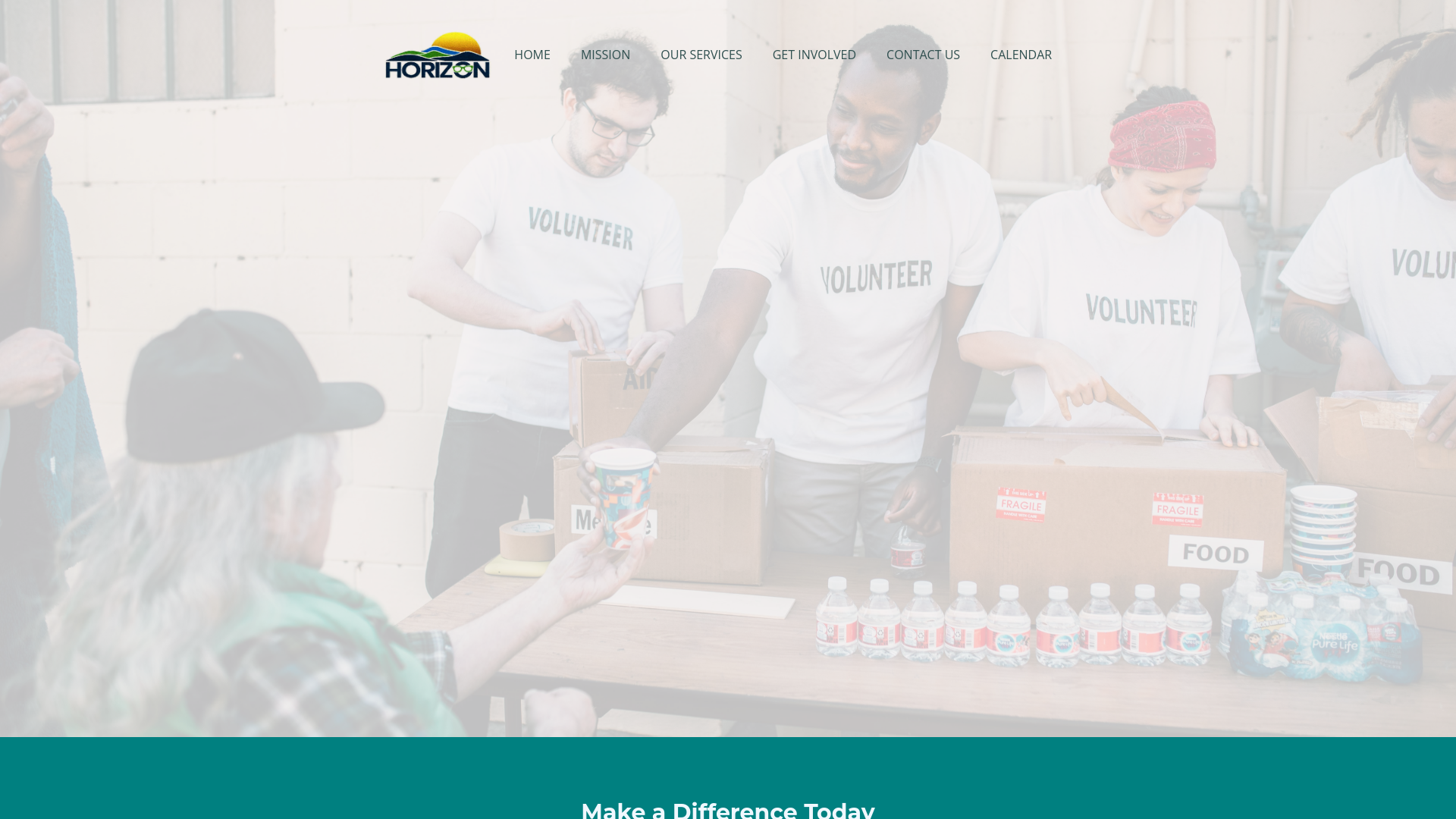 website screenshot of https://horizon4vision.org/