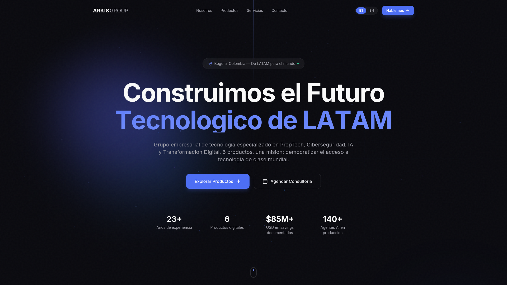 website screenshot of https://arkis-group.pages.dev/