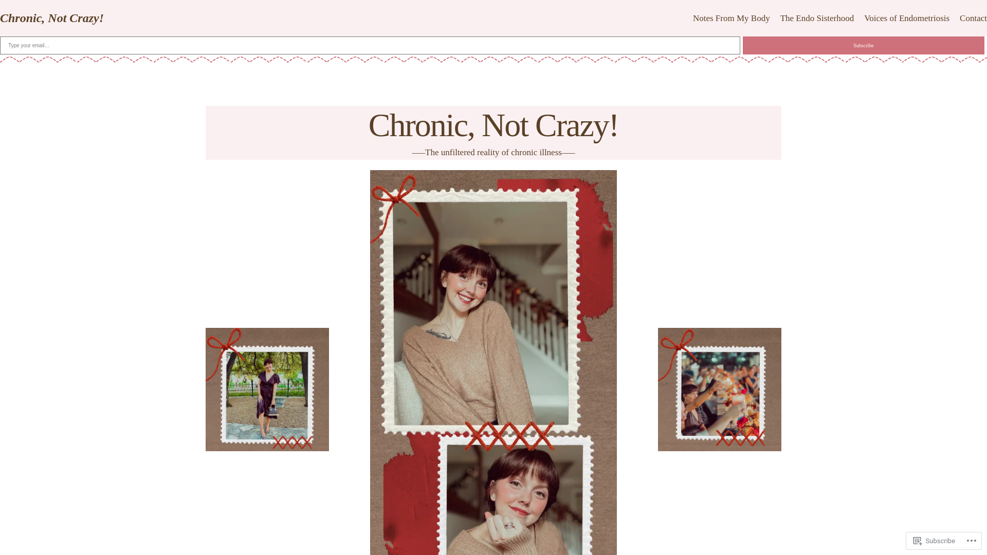 website screenshot of https://chronicnotcrazy.blog/