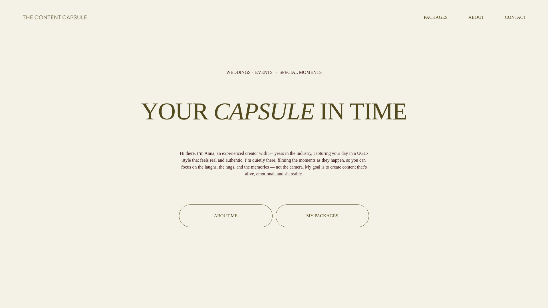 website screenshot of https://thecontentcapsule.com.au/