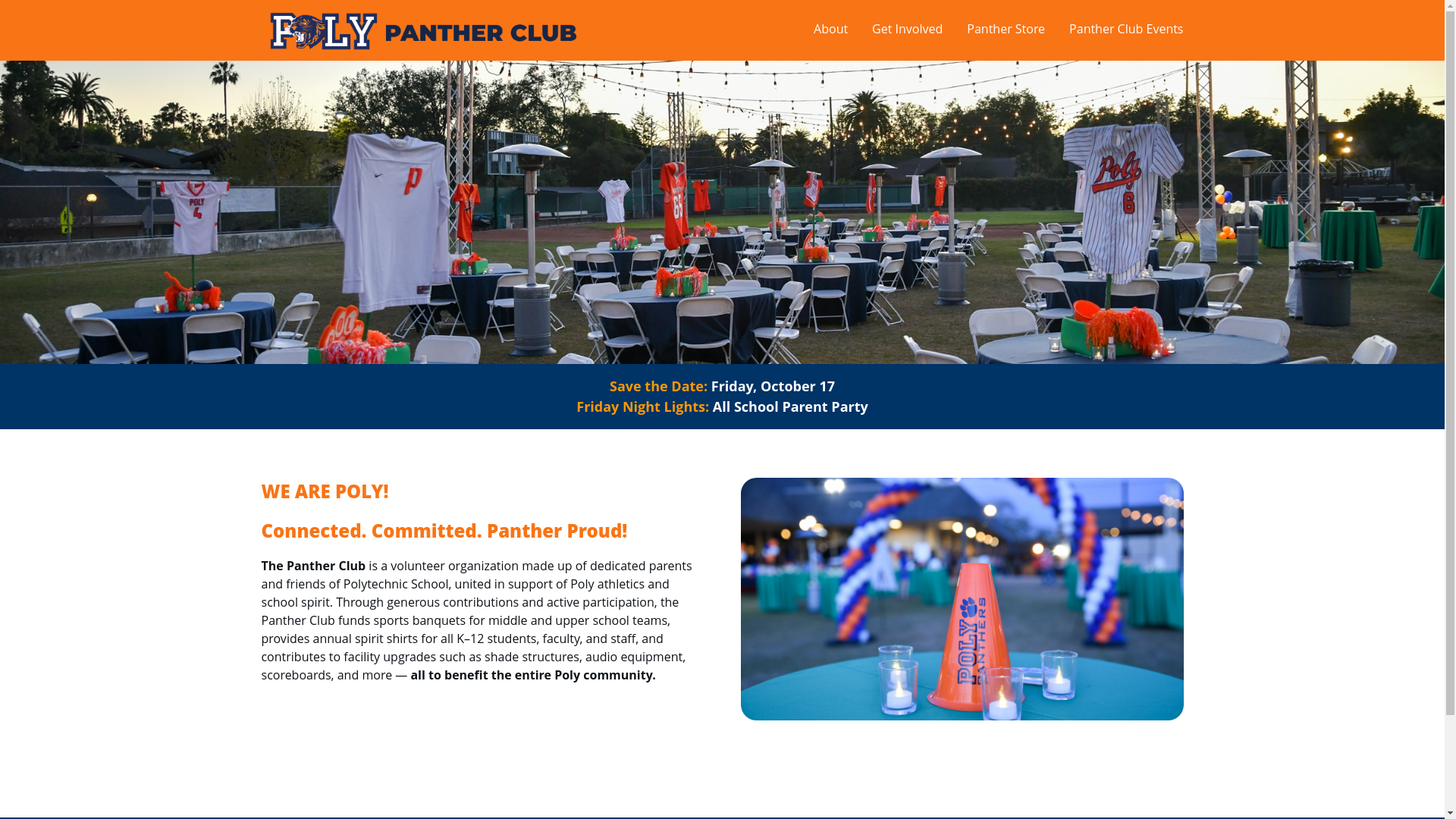 website screenshot of https://polypantherclub.org/