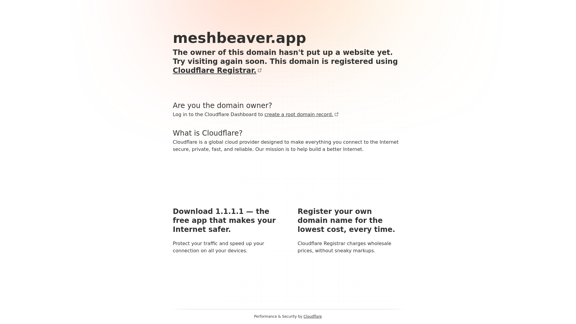 website screenshot of https://meshbeaver.app/