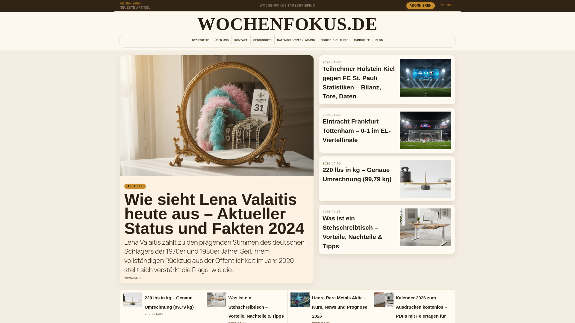 website screenshot of https://wochenfokus.de/