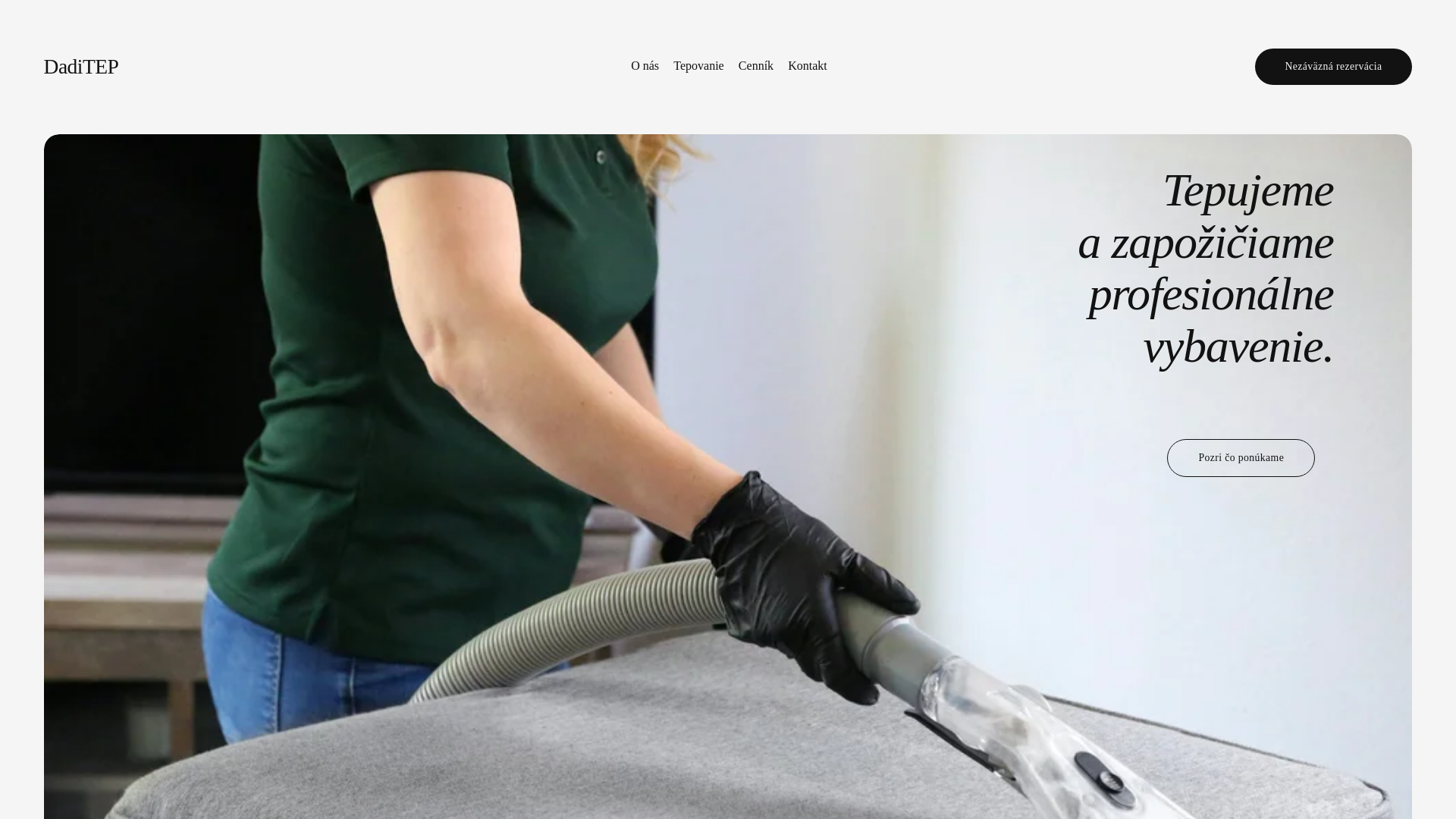 website screenshot of https://daditep.sk/