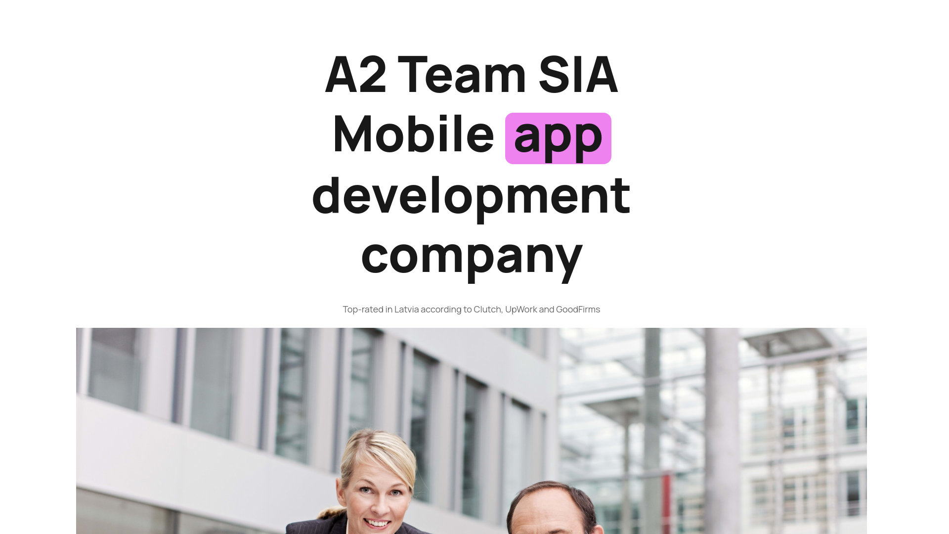 website screenshot of https://a2teamsia.com
