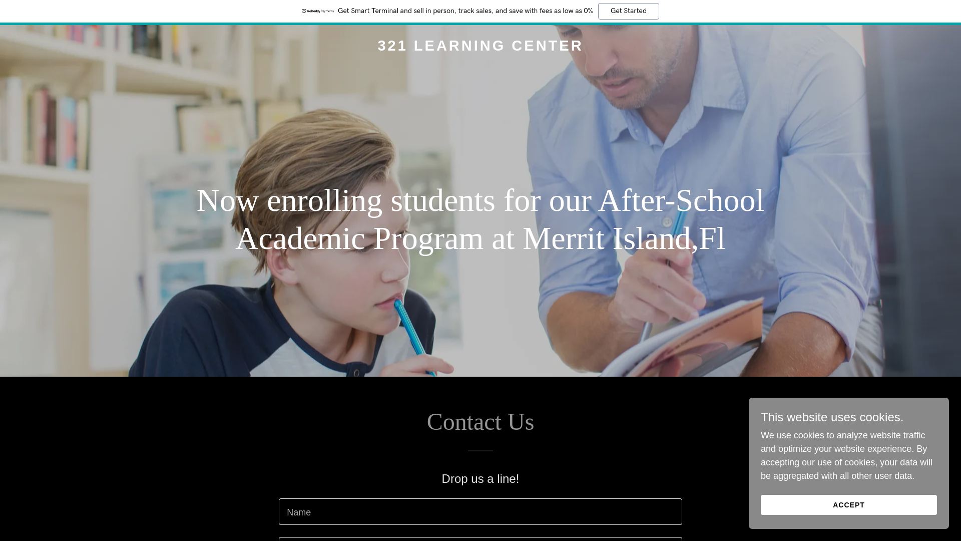website screenshot of https://321learningcenter.com/