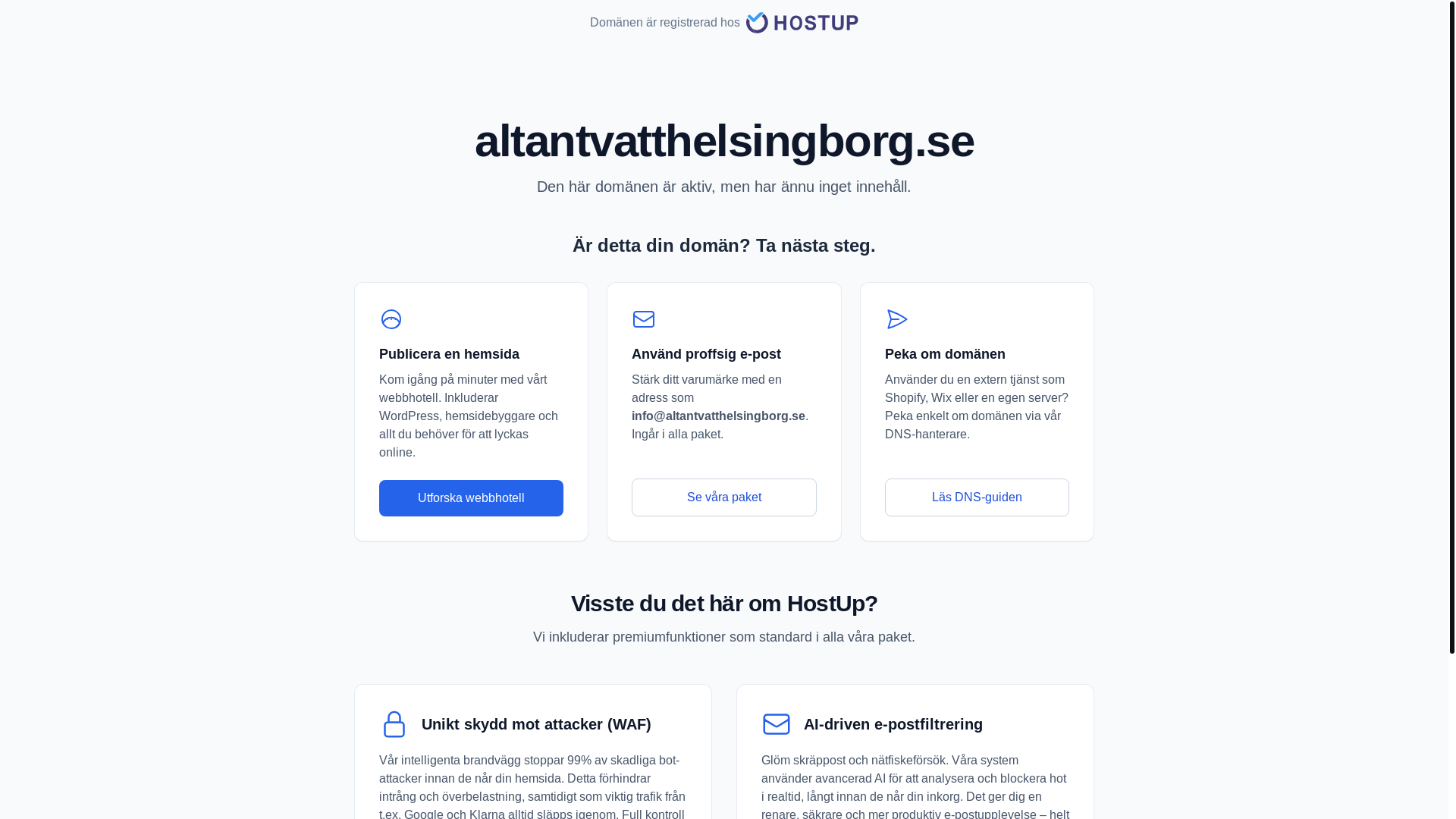 website screenshot of https://altantvatthelsingborg.se/