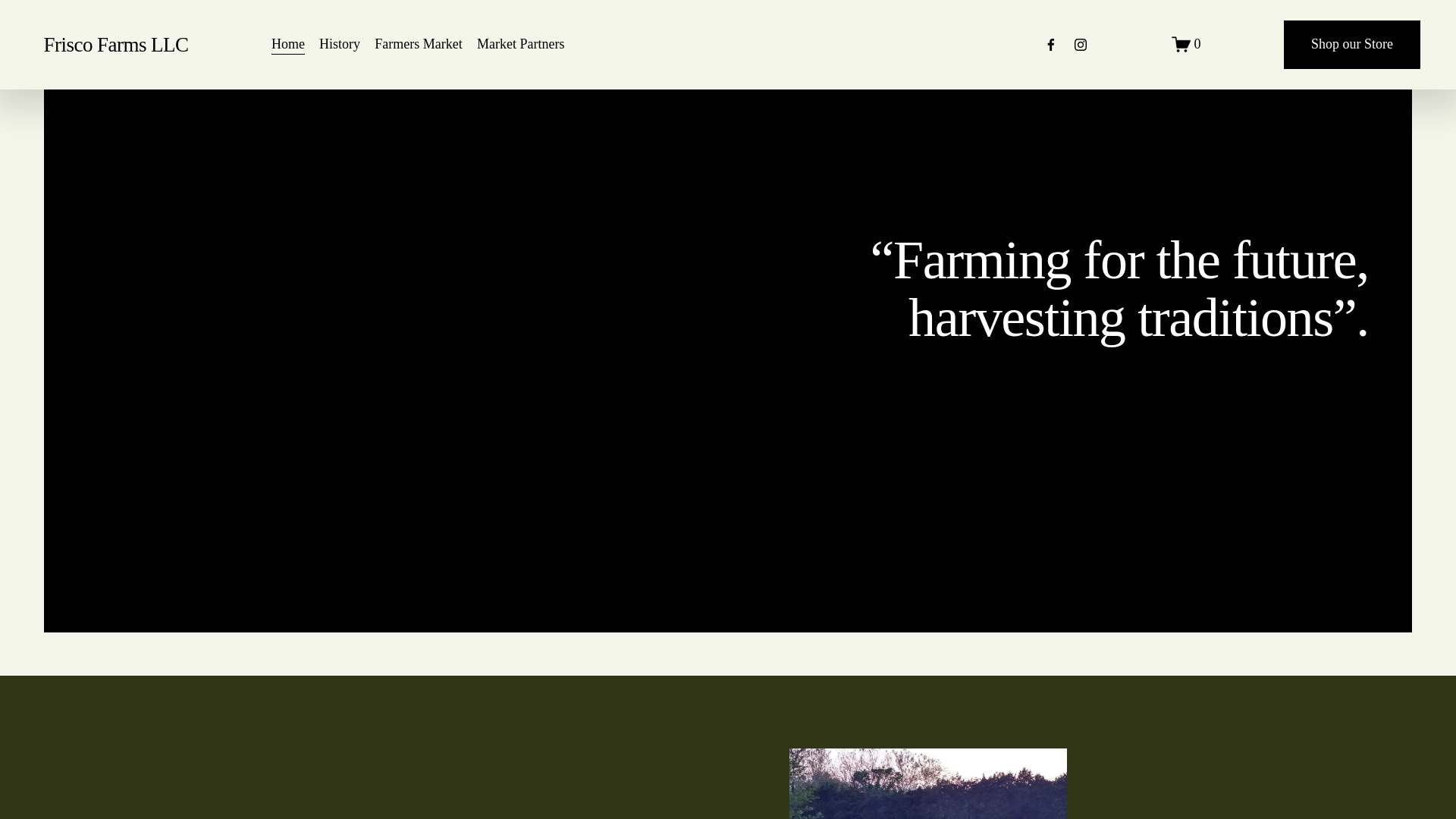 website screenshot of https://friscofarmhousellc.com/