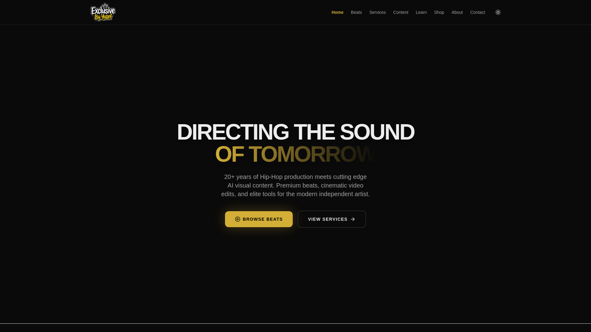 website screenshot of https://exclusive-by-yusef.pages.dev/