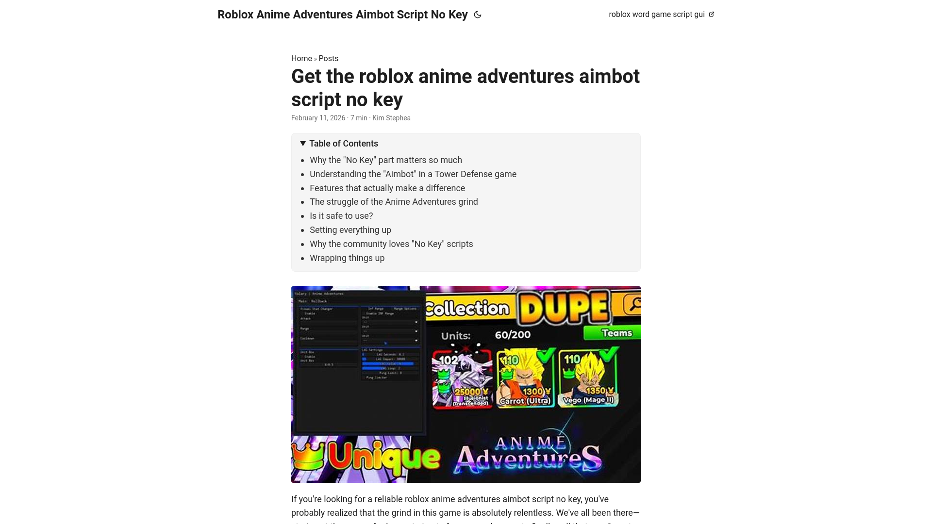 website screenshot of https://roblox-anime-adventures-aimbot-script-no-key.pages.dev/
