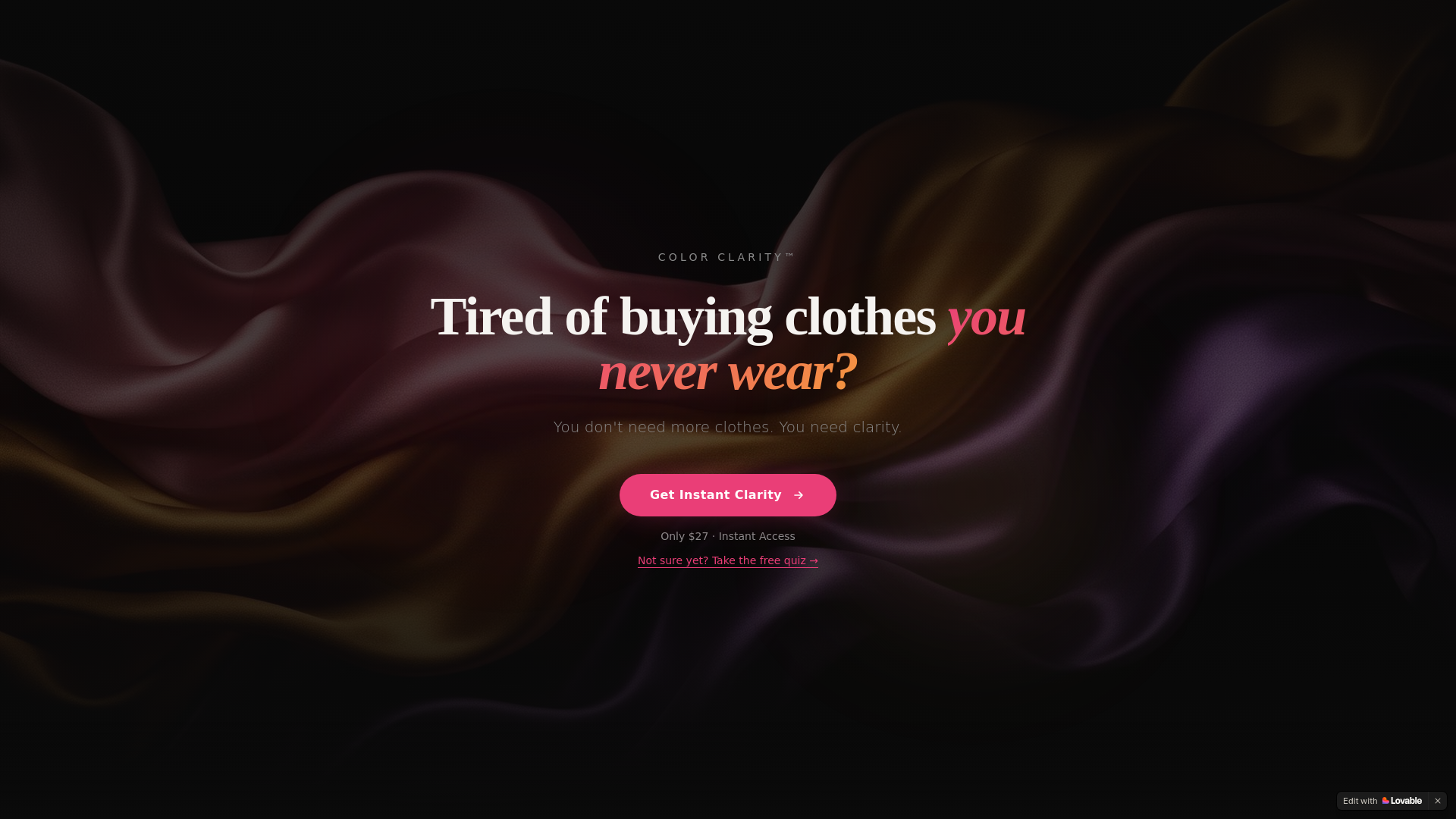 website screenshot of https://getcolorclarity.com