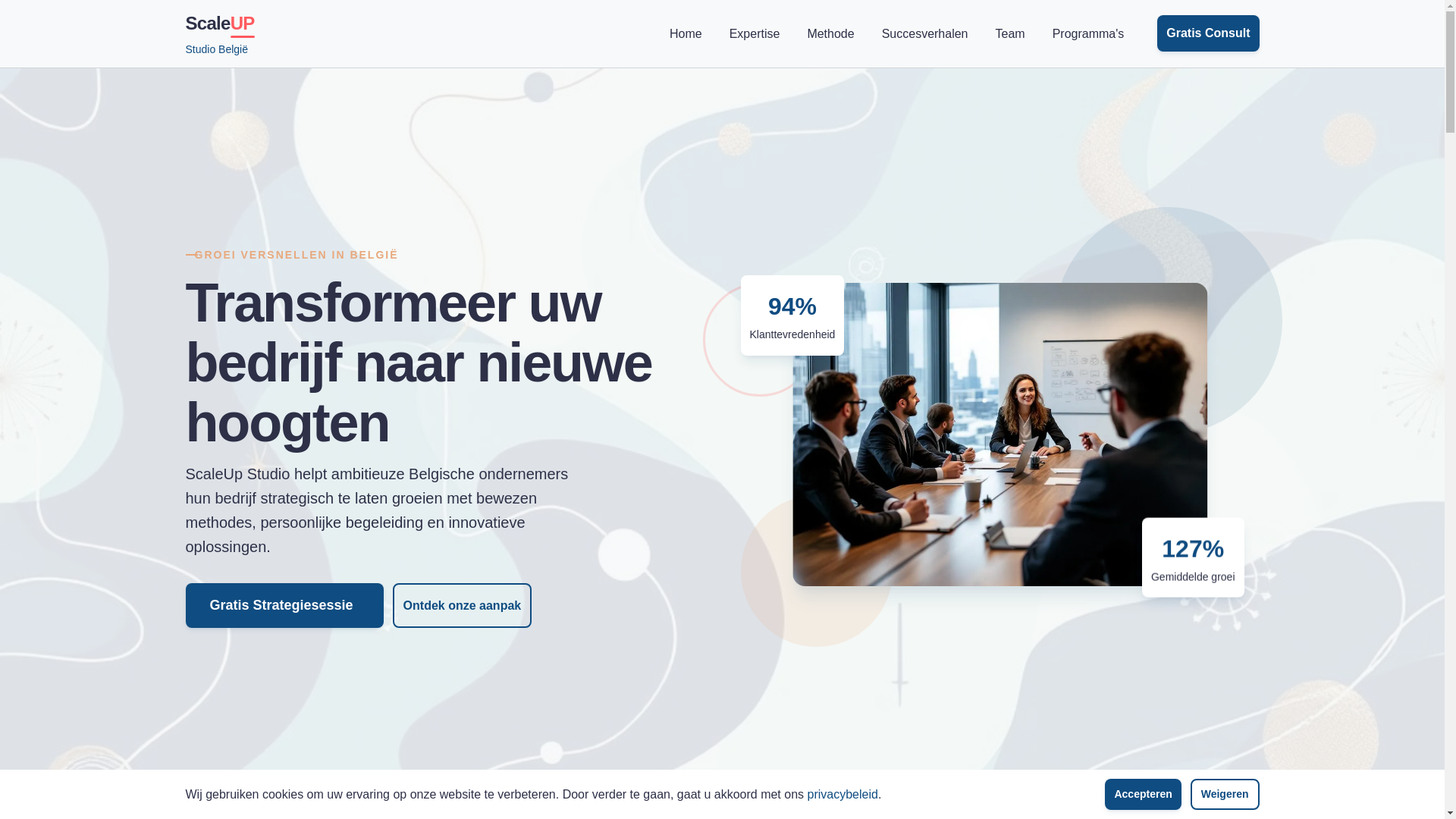 website screenshot of https://scaleup-nl.com/