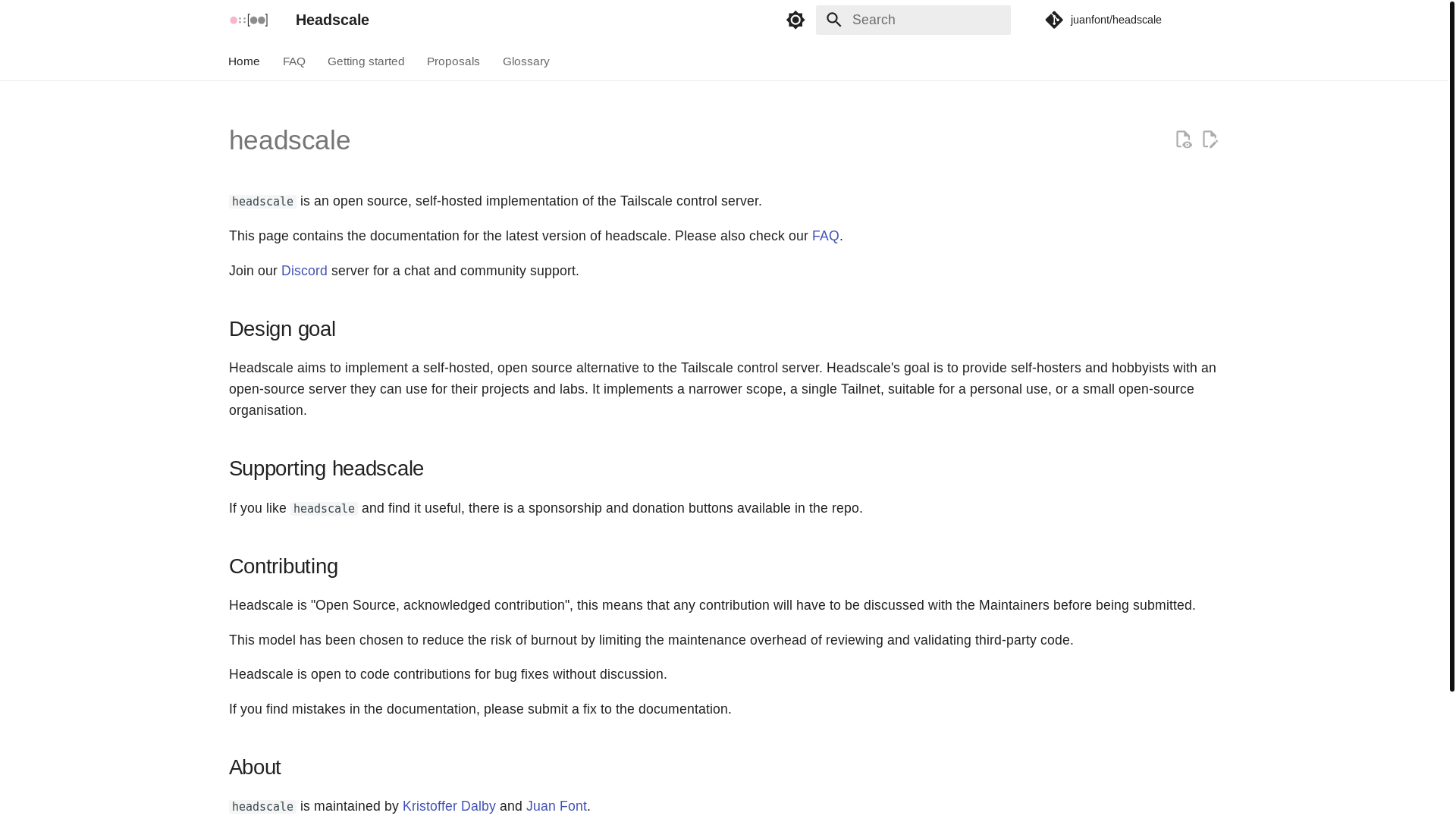 website screenshot of https://headscale-6zy.pages.dev/