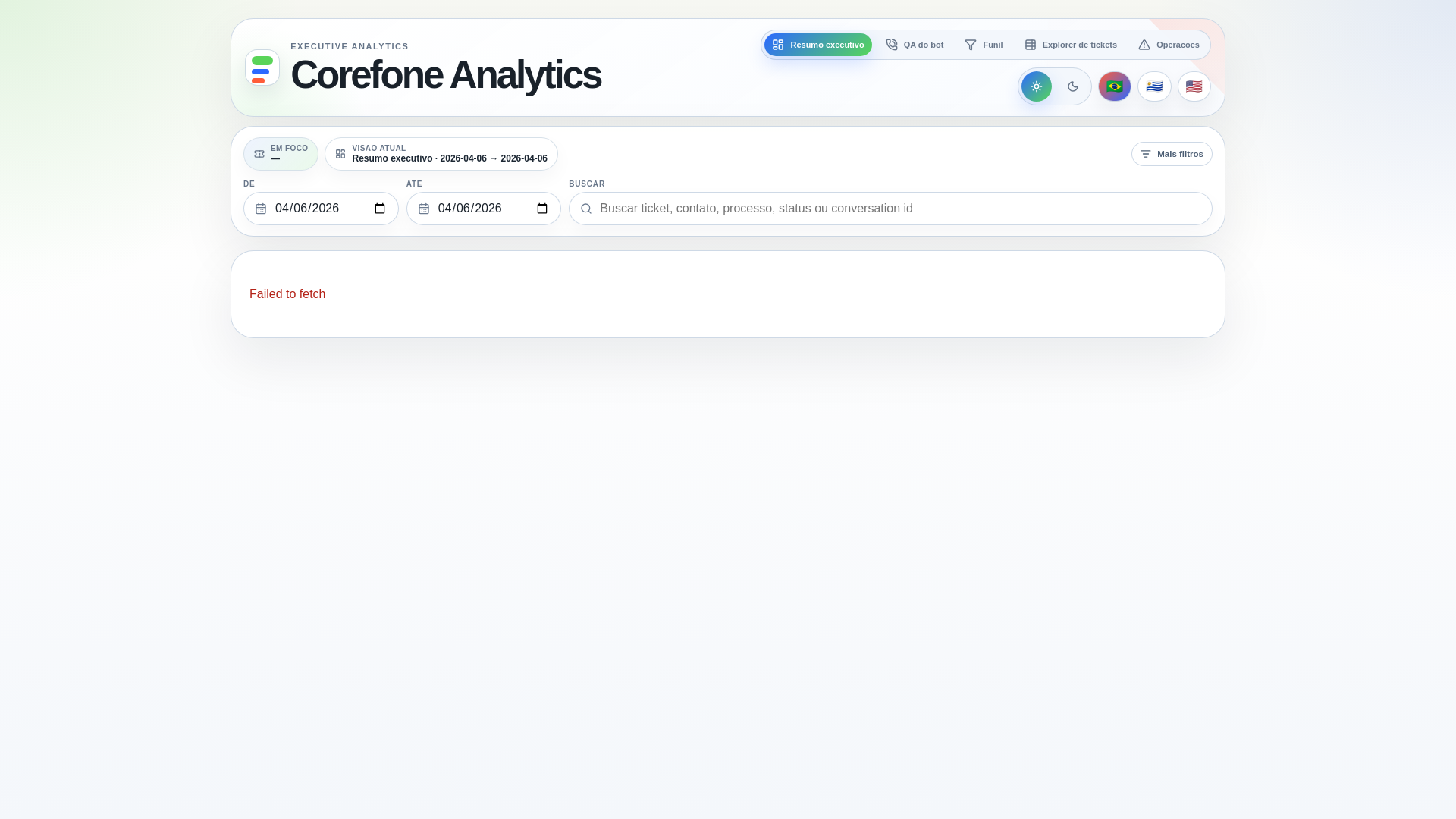 website screenshot of https://corefone-analytics-web.pages.dev/