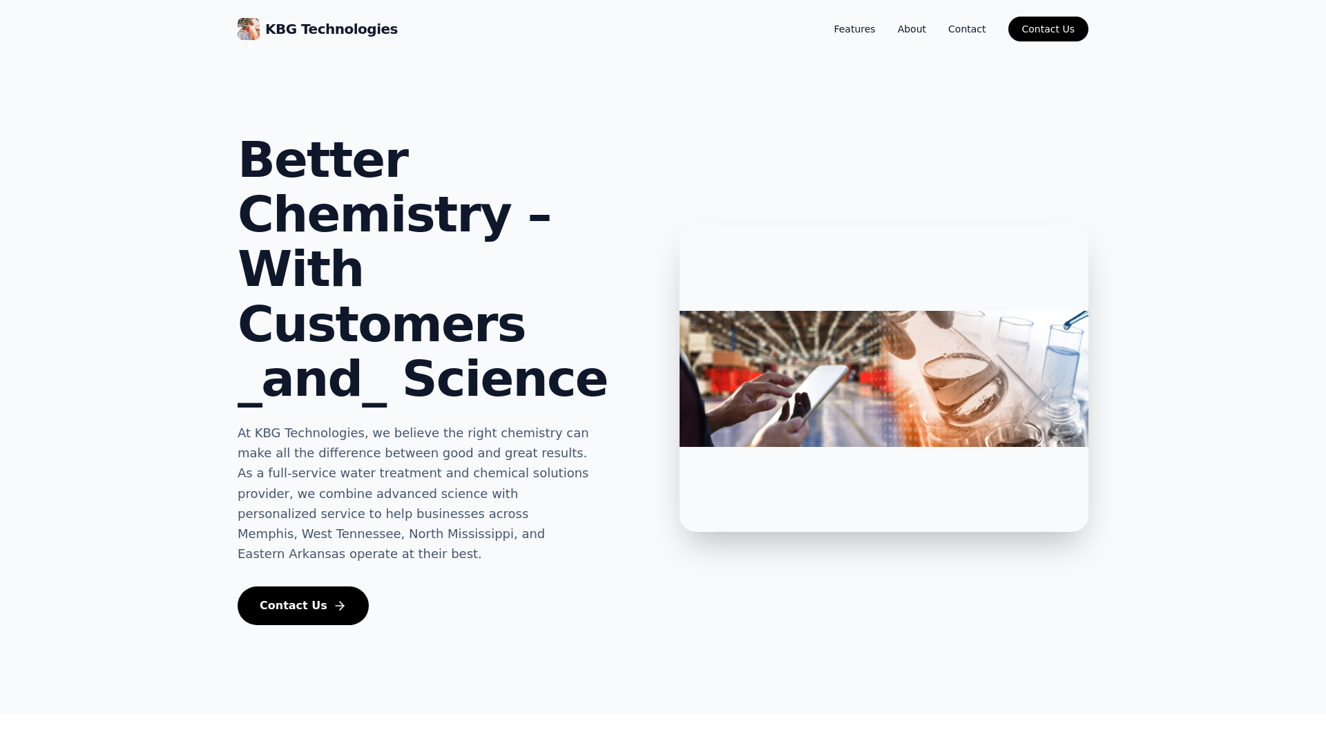 website screenshot of https://kbg-technologies.pages.dev/