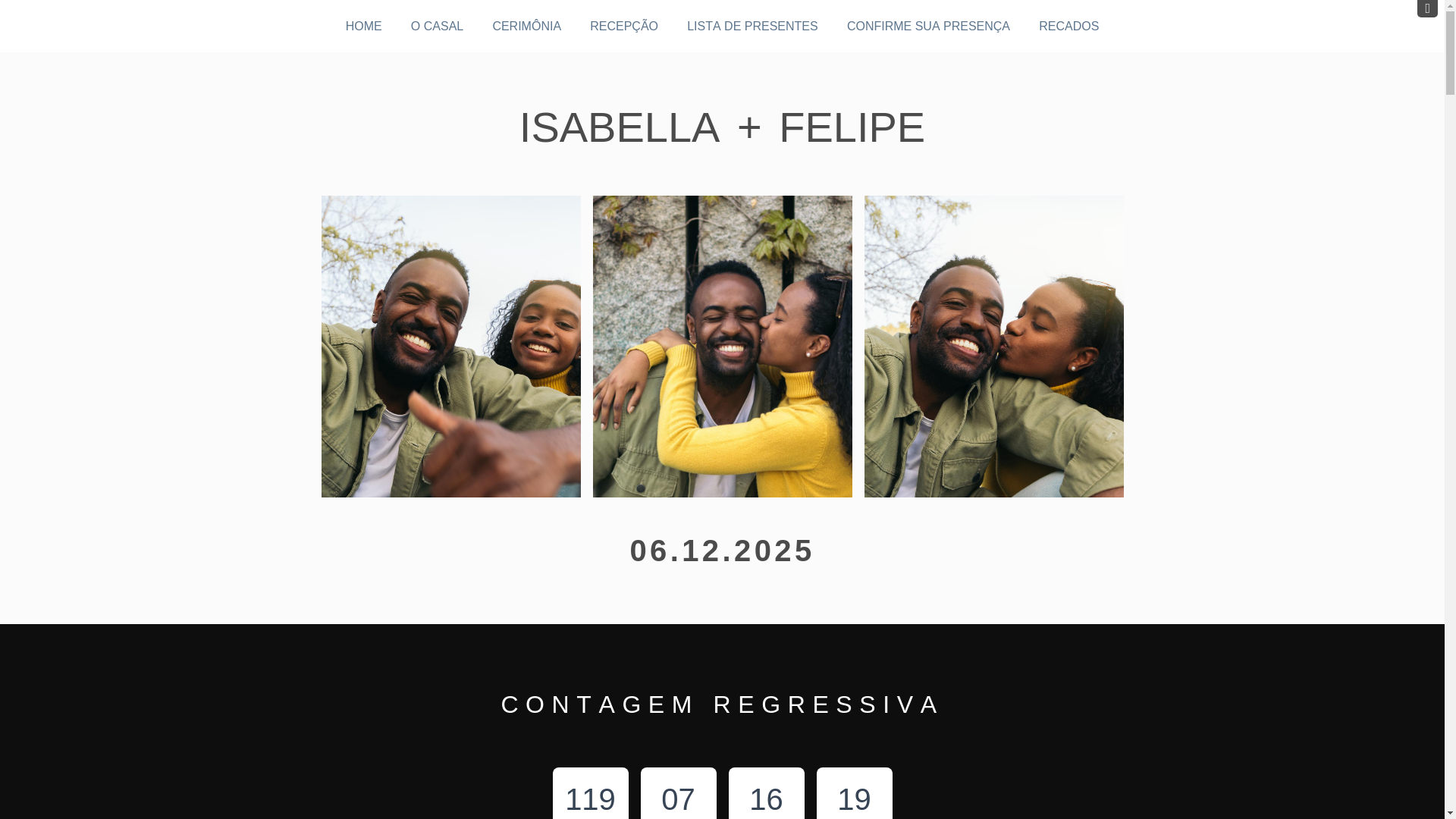 website screenshot of https://isabellaluisa-e-felipe.com.br/