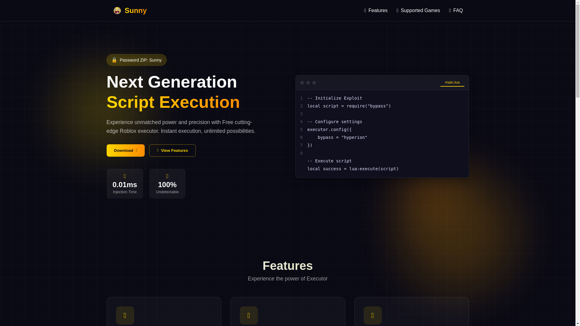 website screenshot of https://sunnyexploit.com/