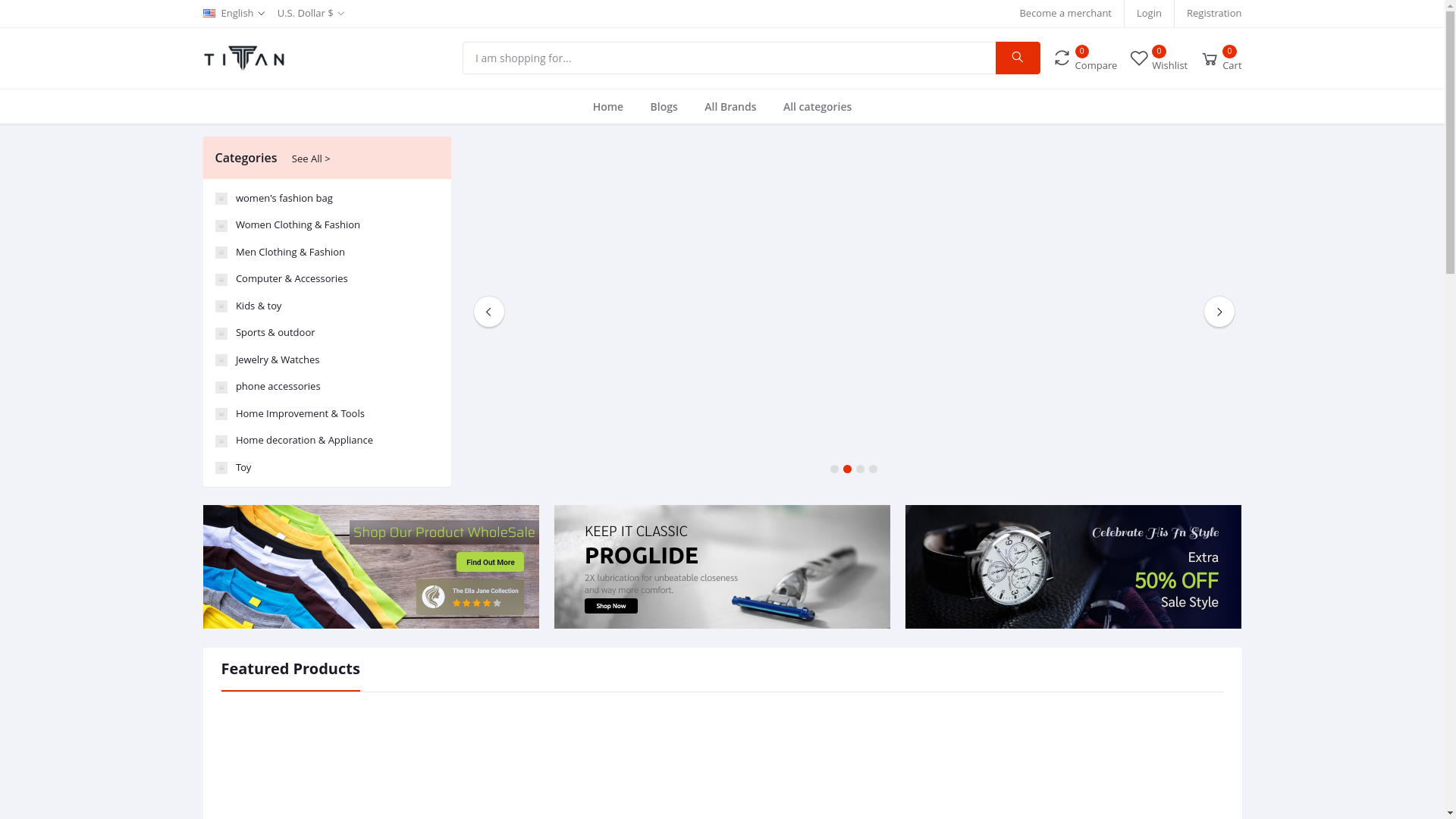website screenshot of https://titanmall.cc/