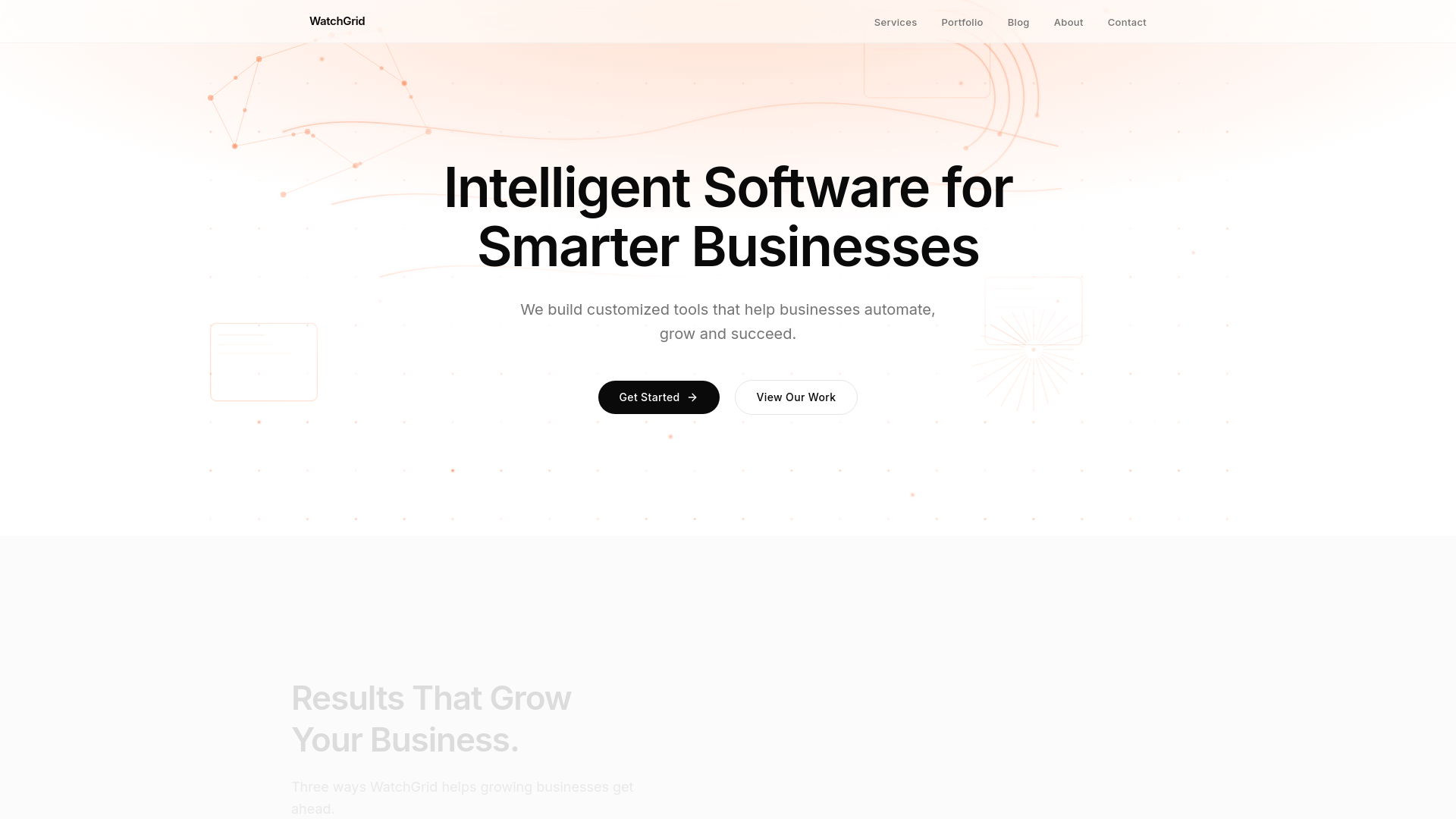website screenshot of https://watchgridstudio.com