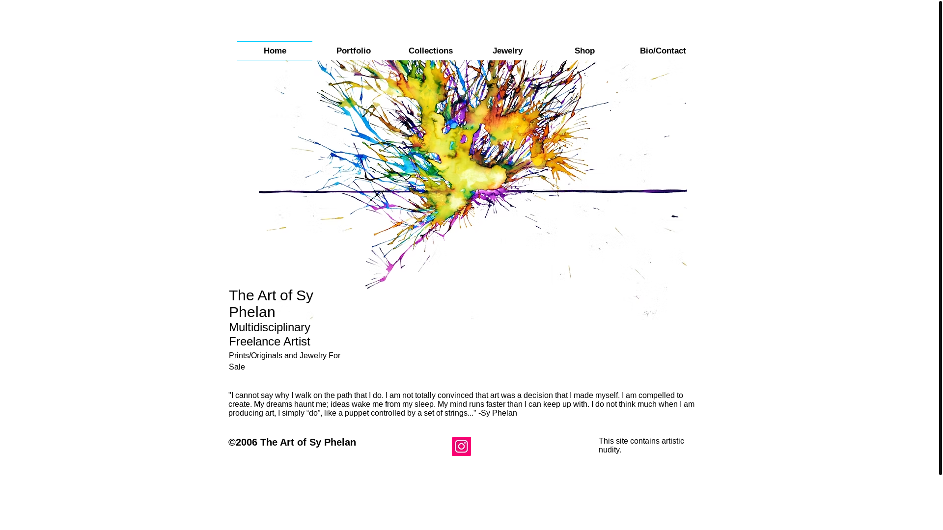 website screenshot of https://theartsofsyphelan.com/