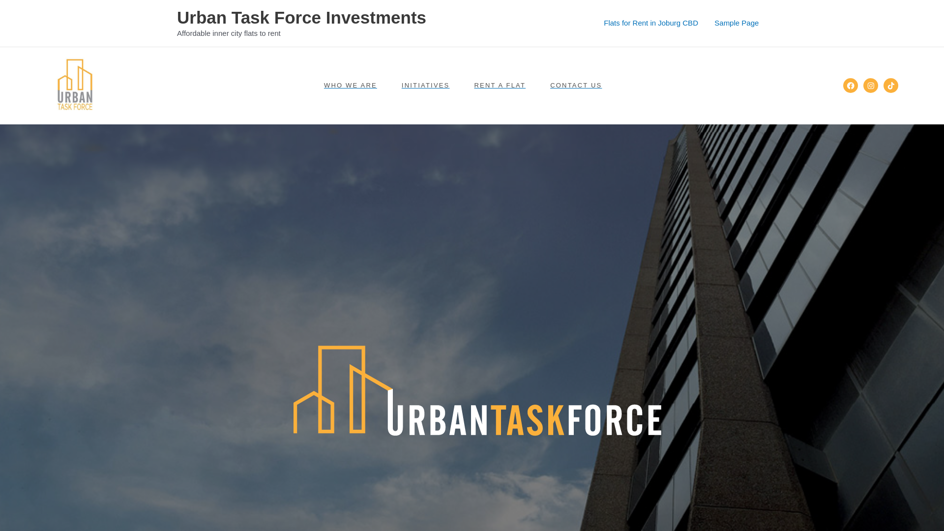 website screenshot of https://utf.co.za