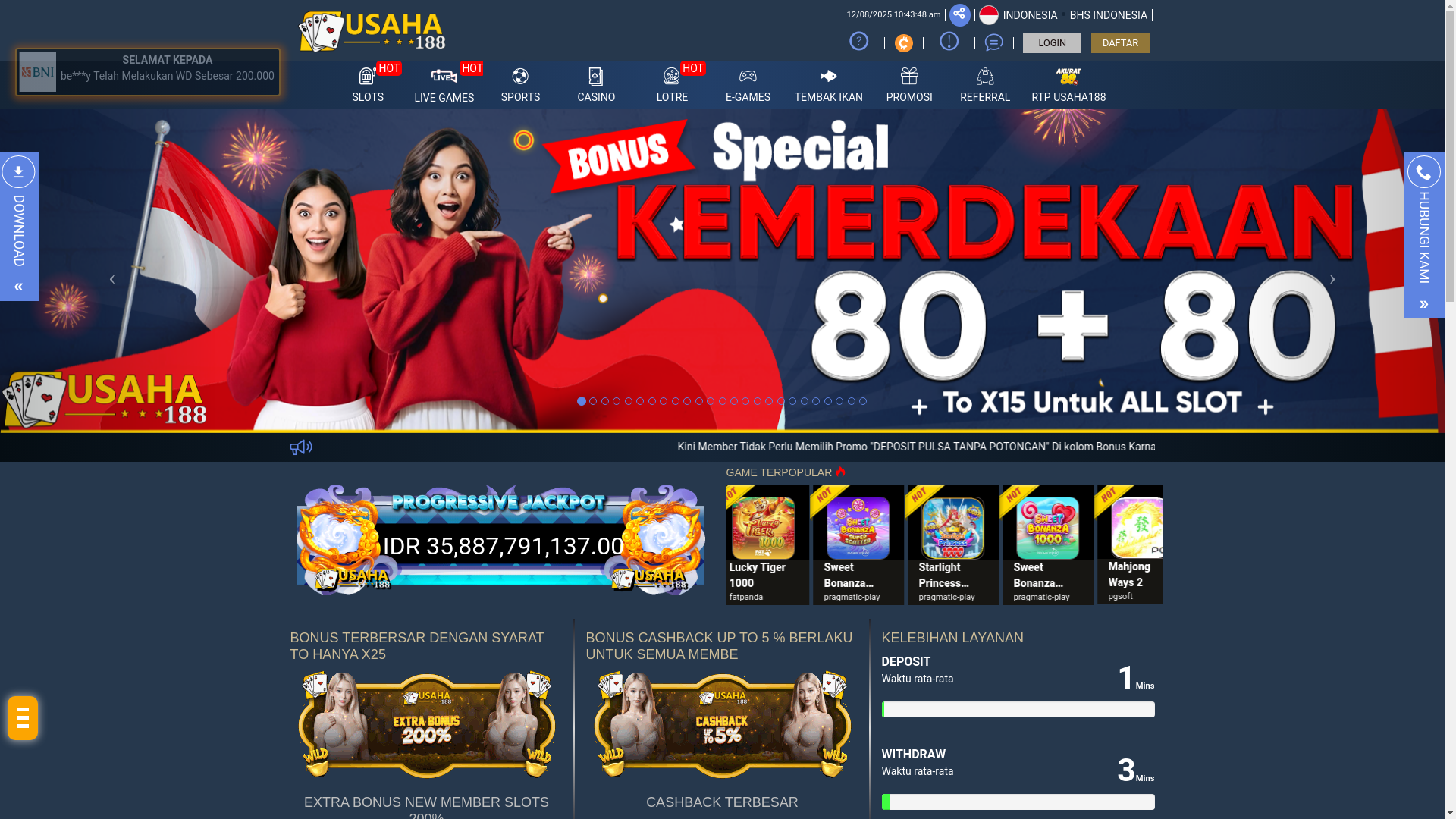 website screenshot of https://bukanbawangbiasa.pro/