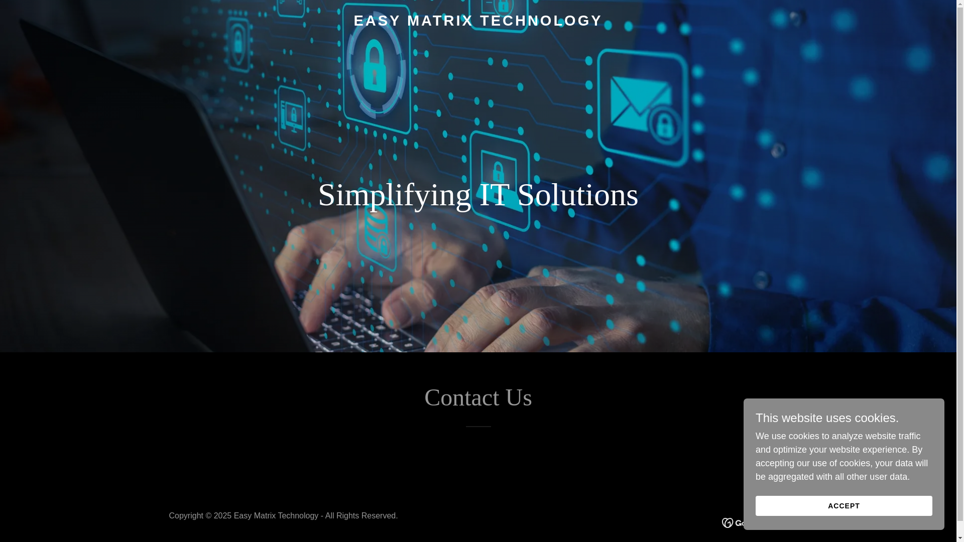 website screenshot of https://easymatrixtechnology.com/