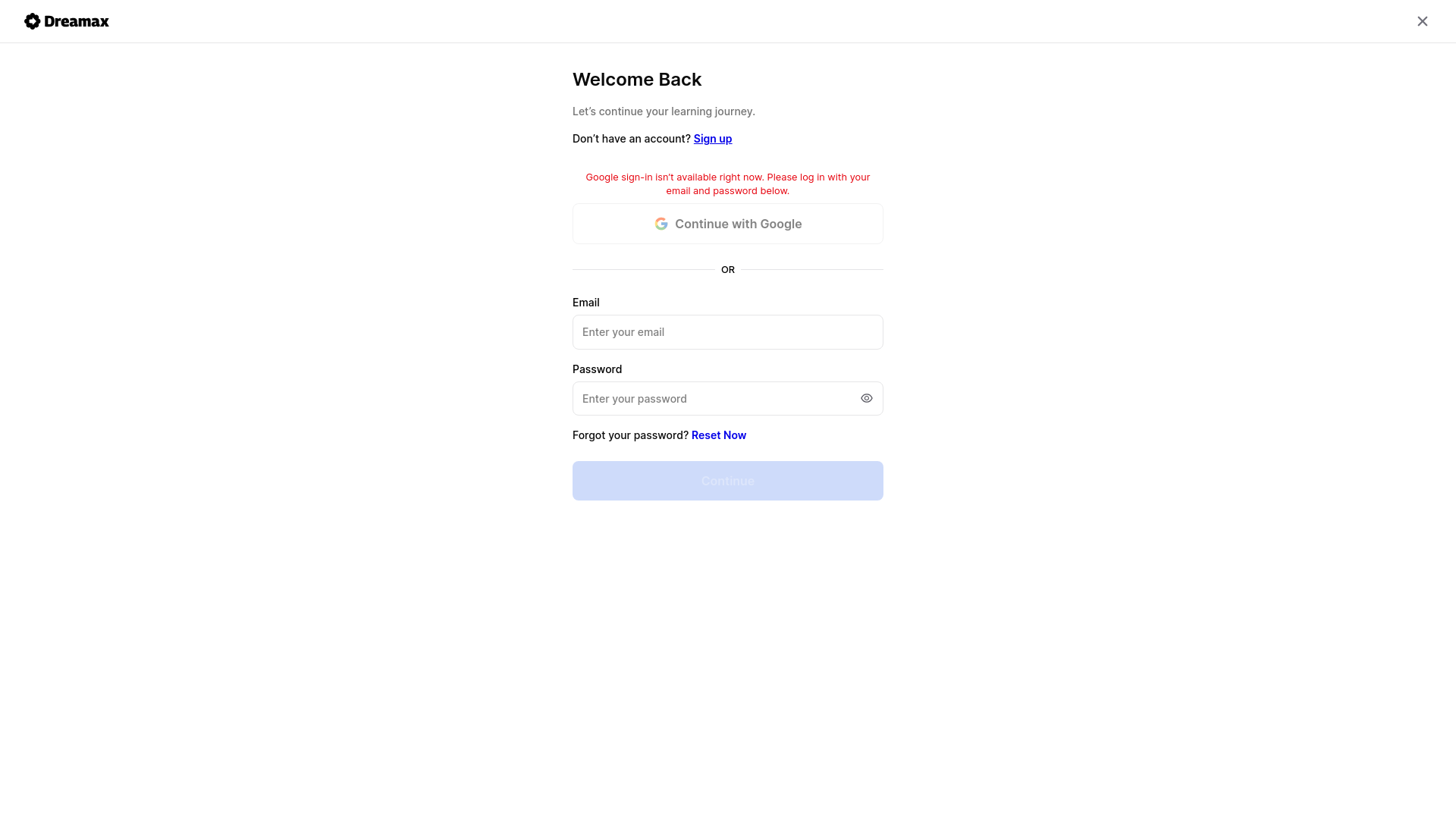 website screenshot of https://dreamax-client.pages.dev/