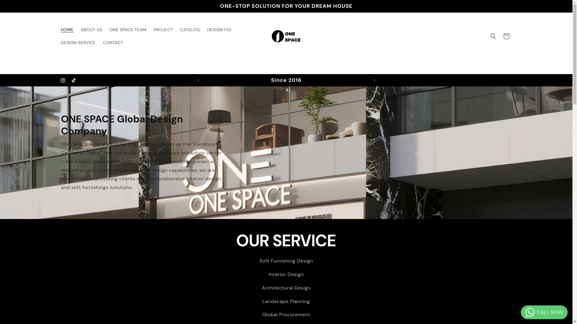 website screenshot of https://onespacecn.com/