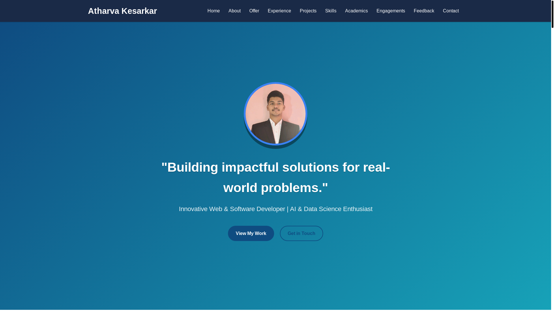 website screenshot of https://atharva-kesarkar.pages.dev/